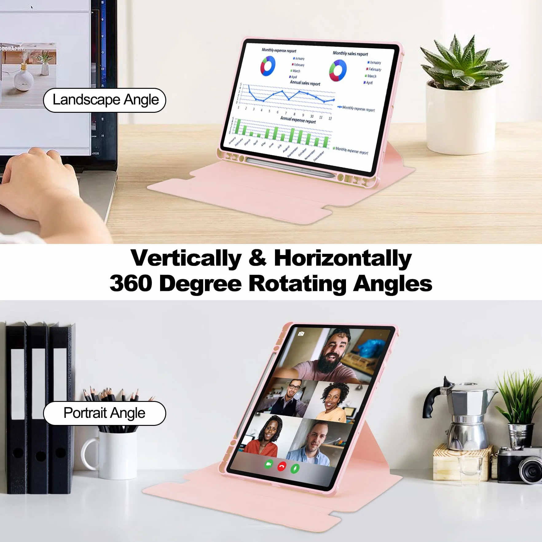 Etui kompatybilne z Samsung Galaxy Tab S10 Lite 5G 27.7 cm (model SM-X400/X406B) etui z klawiaturą, etui z uchwytem na długopis, obrotowym stojakiem, folio flip smart etui na tablet, automatyczne