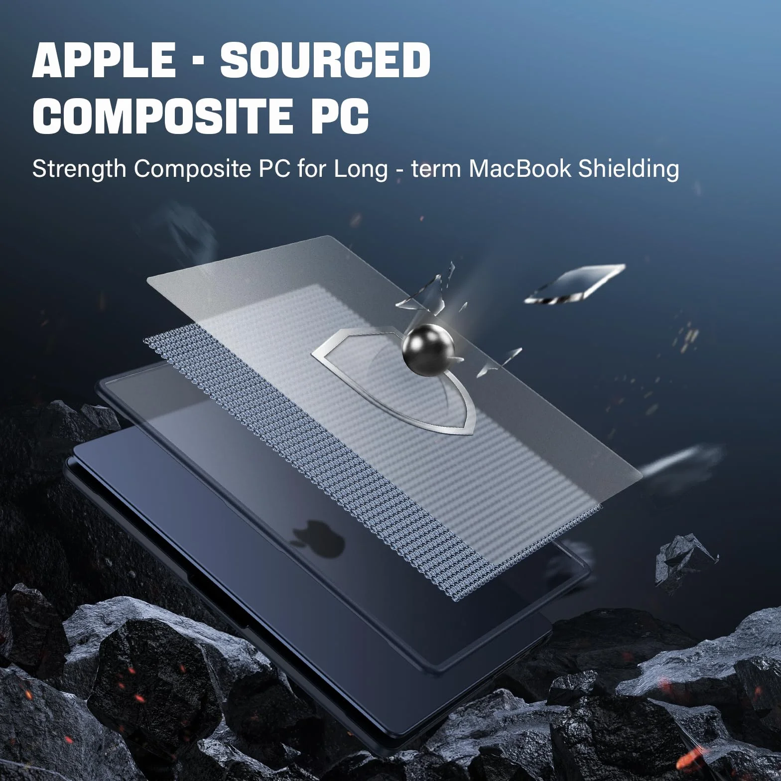 Etui do MacBook Air 13,6 cala M4 M3 M2 2025-2022, model A3240 A3113 A2681, [etui zapobiegające pozostawianiu odcisków palców z odporną na pęknięcia krawędzią z tworzywa TPU], twarde etui