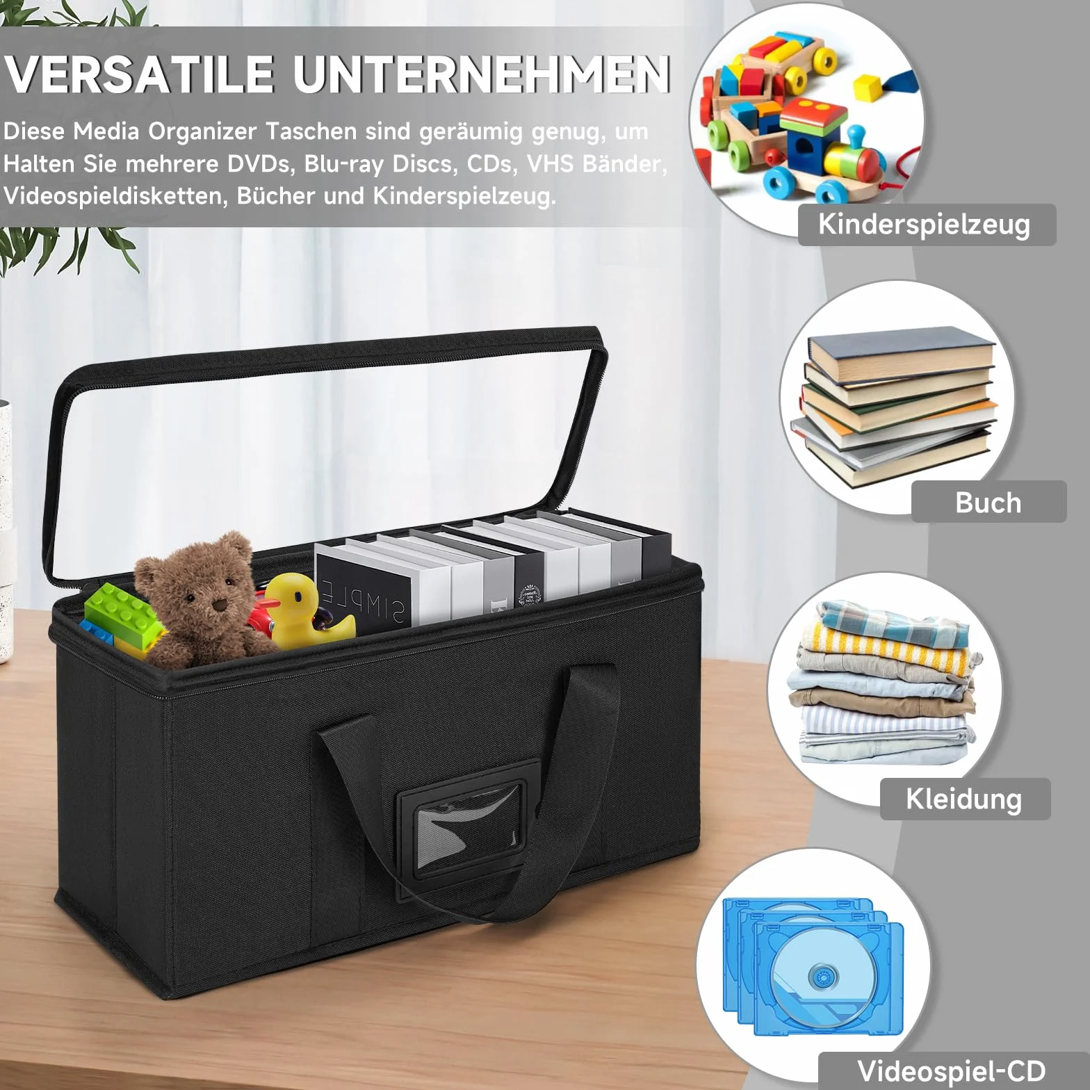 skrzynka na płyty CD, 2 skrzynki na CD, torba na płyty CD (34 * 16 * 14 cm), na łącznie 60-62 płyty CD, torba zbiorcza na płyty CD z uchwytem, skrzynka na płyty CD z przezroczystą pokrywą dla