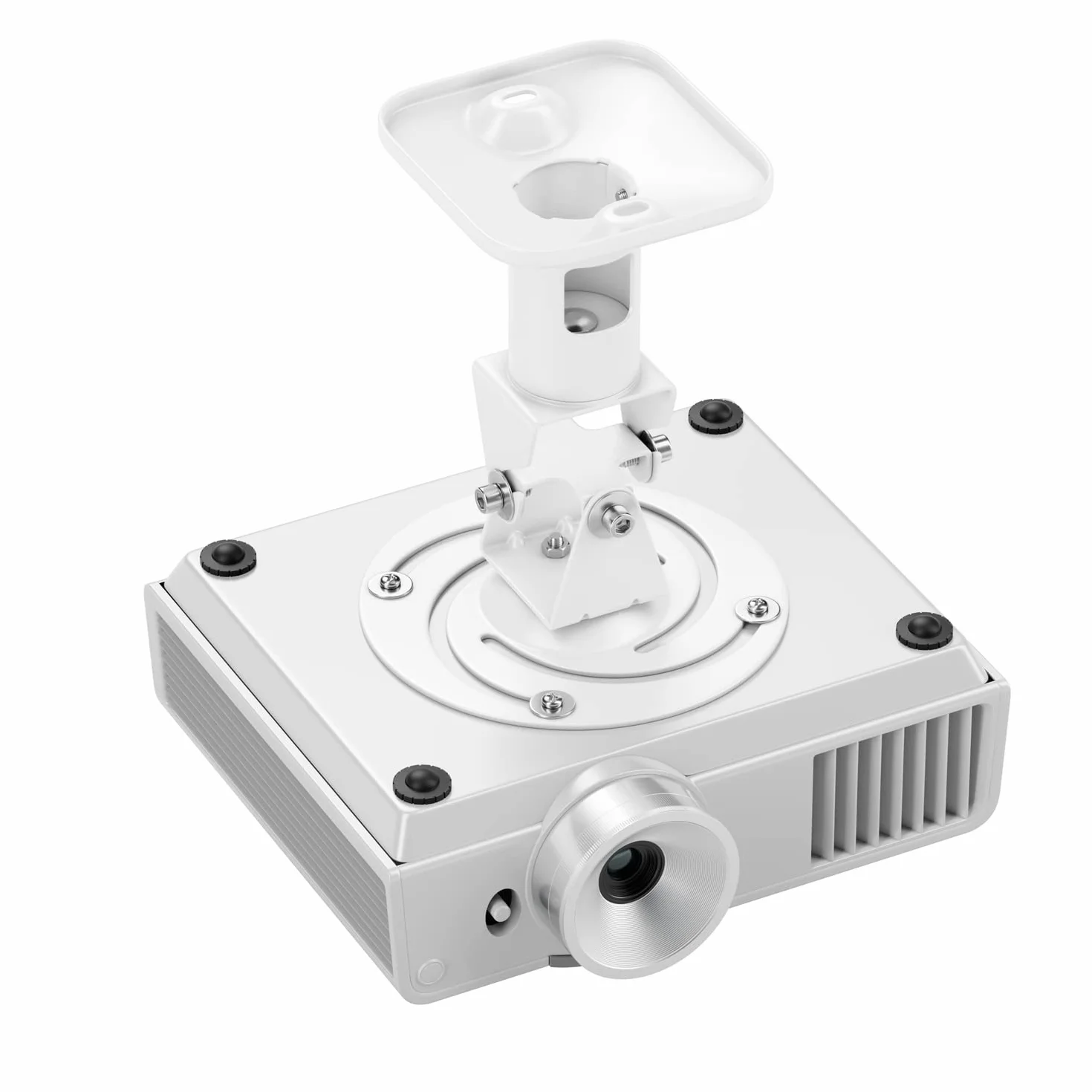 deleyCON uchwyt sufitowy do projektora 15 kg 215 mm obrotowy 360° biały