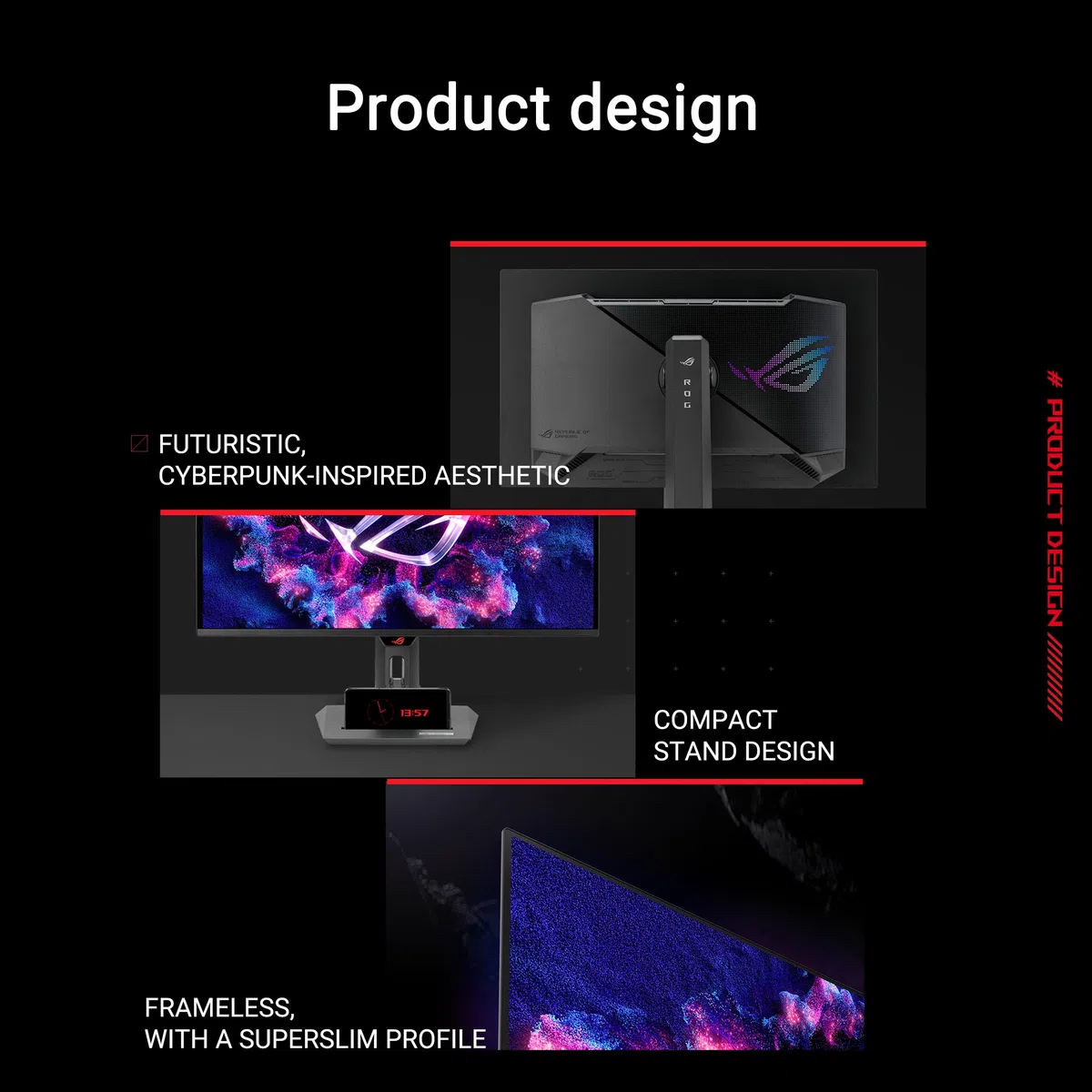 ASUS ROG Strix XG27UCDMG: 27" 4K QD-OLED 240 Hz, 0,03 ms, G-Sync, HDR 400 True Black, 99% DCI-P3, OLED Care Pro, Neo Sensor.