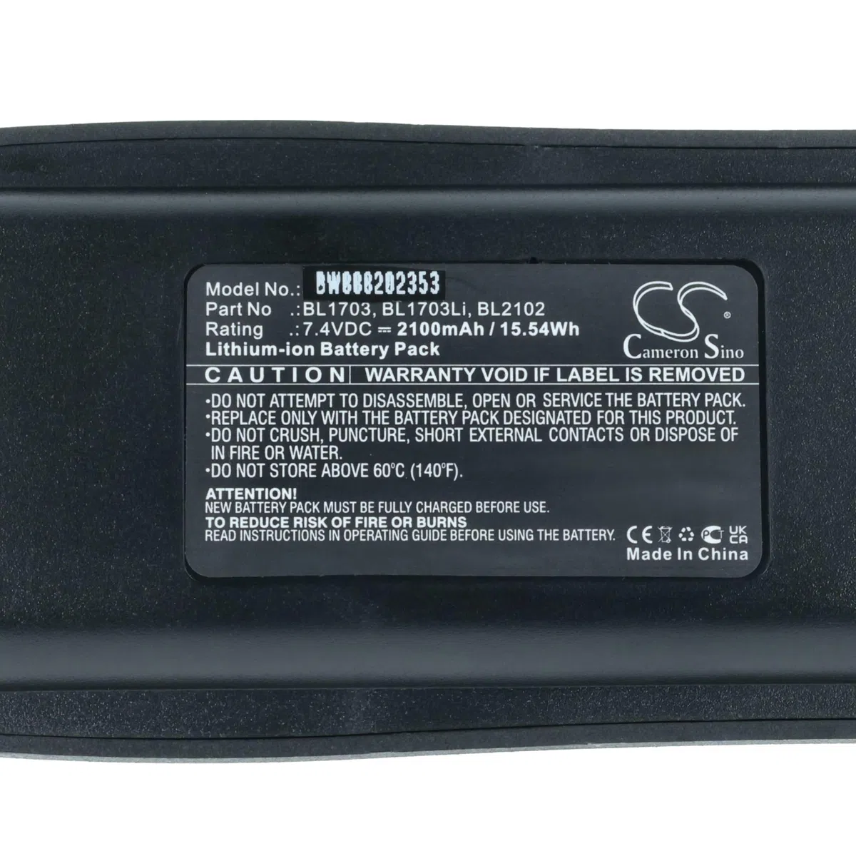vhbw Akumulator zastępczy do Hyt BH1801, BL1703, BL1703Li, BL2102, BL-2102Li, Relm BL1703 do radiotelefonu, Walkie Talkie (2100 mAh, 7,4 V, litowo-jonowy)