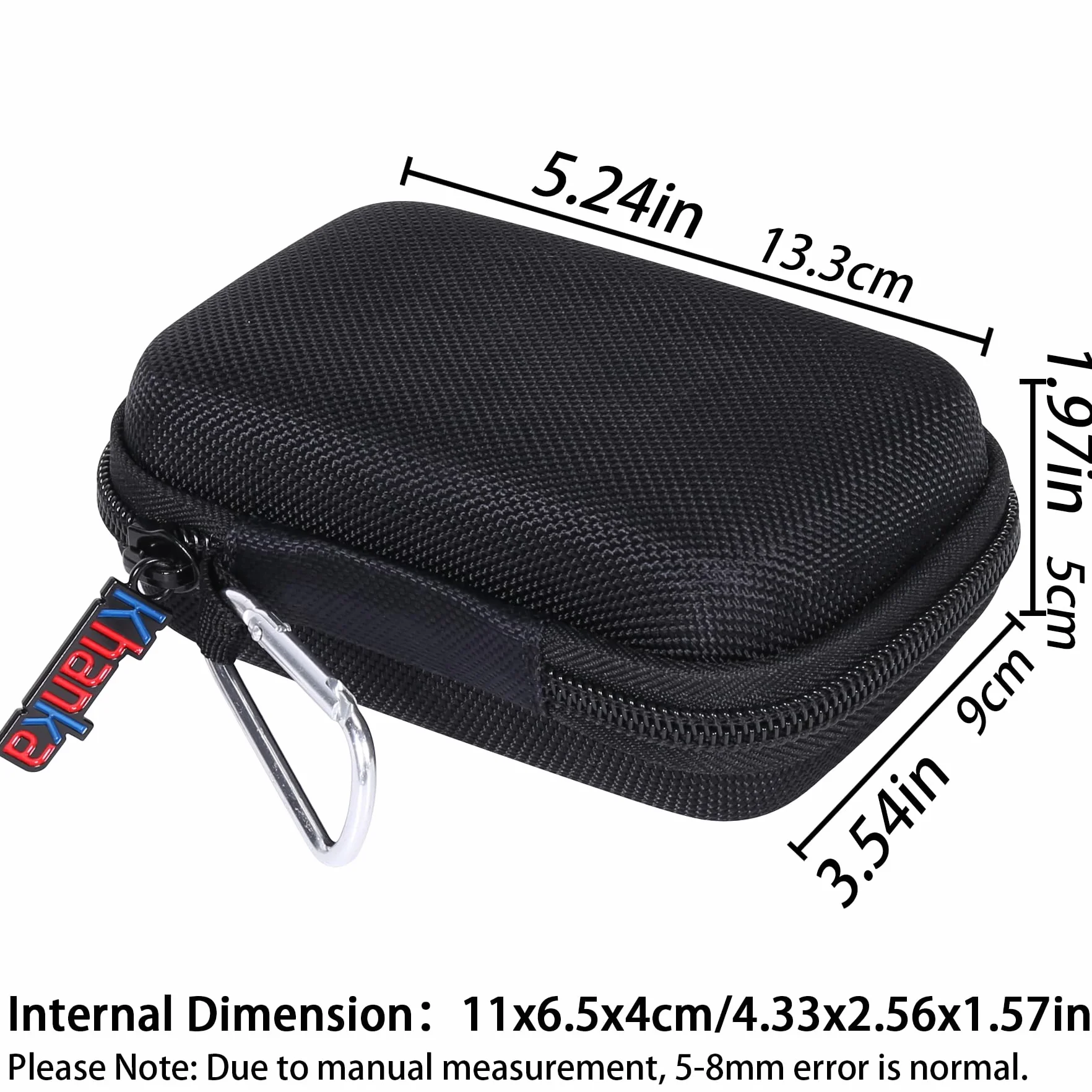 Khanka Zamienny twardy futerał do Anker Nano 30W Power Bank 10000 mAh, pokrowiec podróżny, czarny