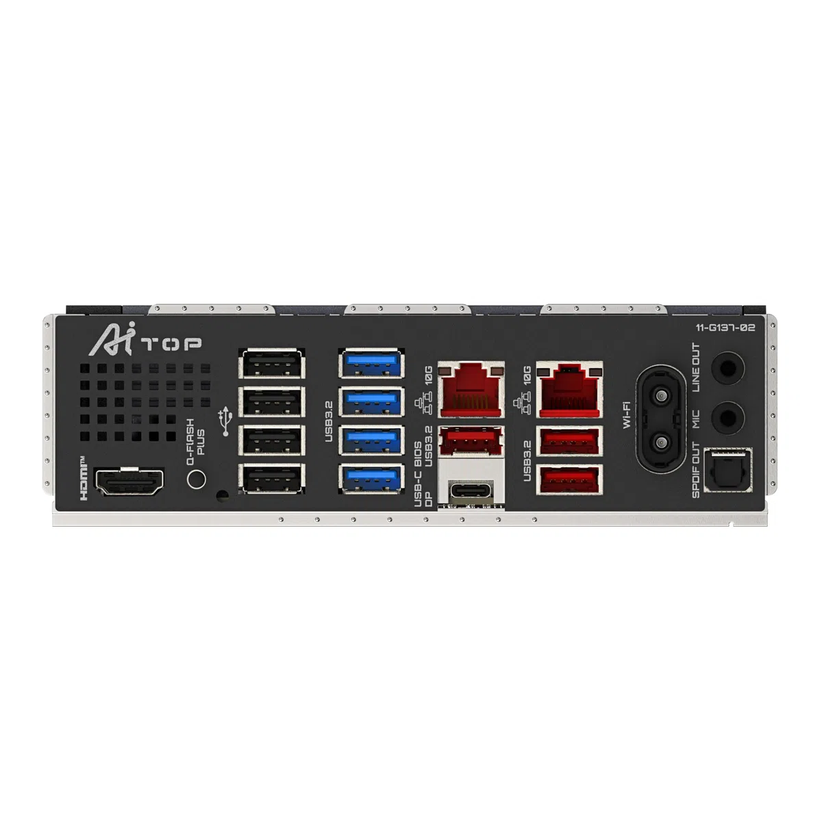 GIGABYTE Płyta główna B850 AI TOP - procesory AMD Ryzen serii 9000, 16+2+2 fazy cyfrowy VRM, do 8600 MHz DDR5 (OC), 2xPCIe 5.0 + 1 x PCIe 4.0 M.2, 10 LAN, WIFI 7, USB 3.2 Gen 2x2