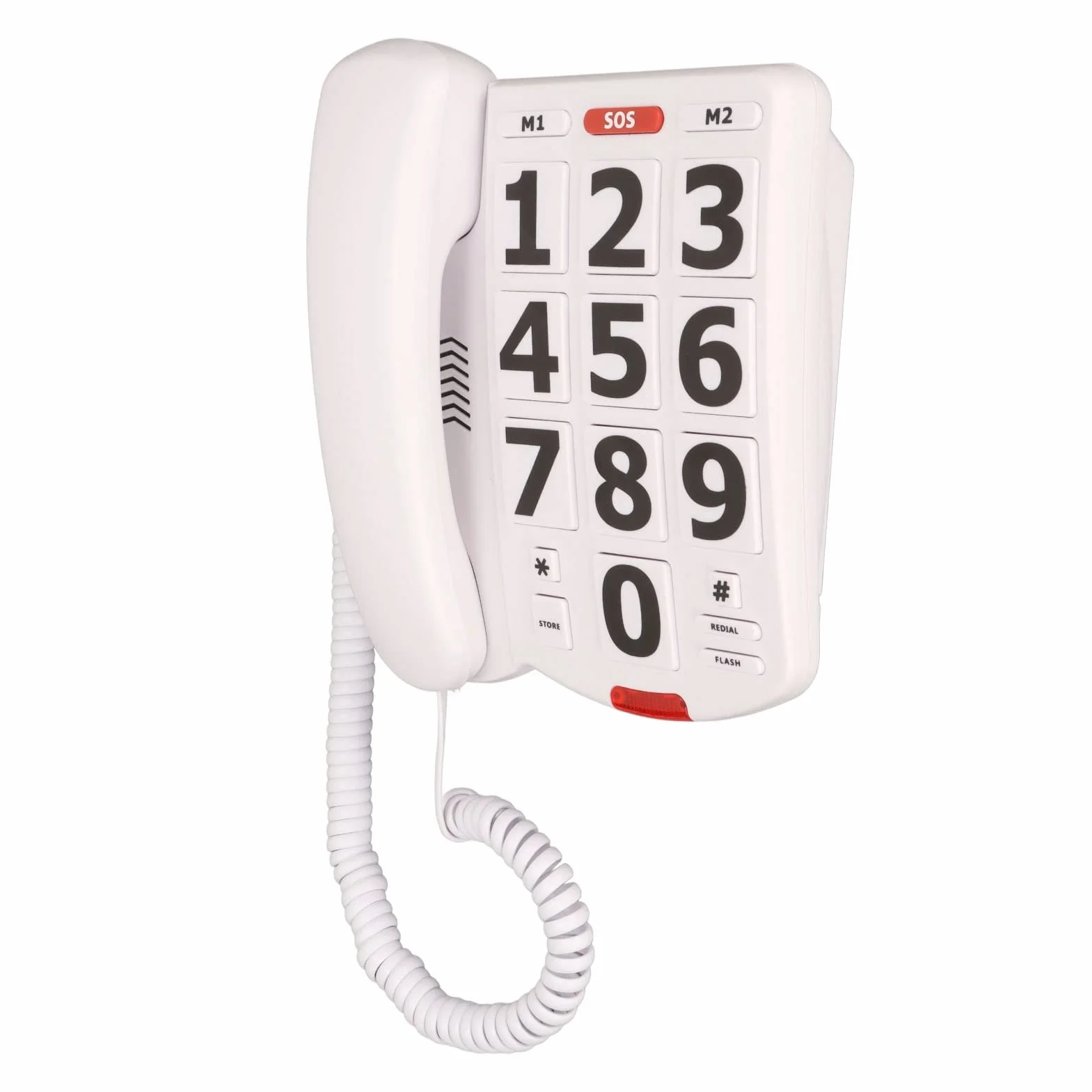 Telefon stacjonarny z dużymi przyciskami dla seniorów niedowidzących