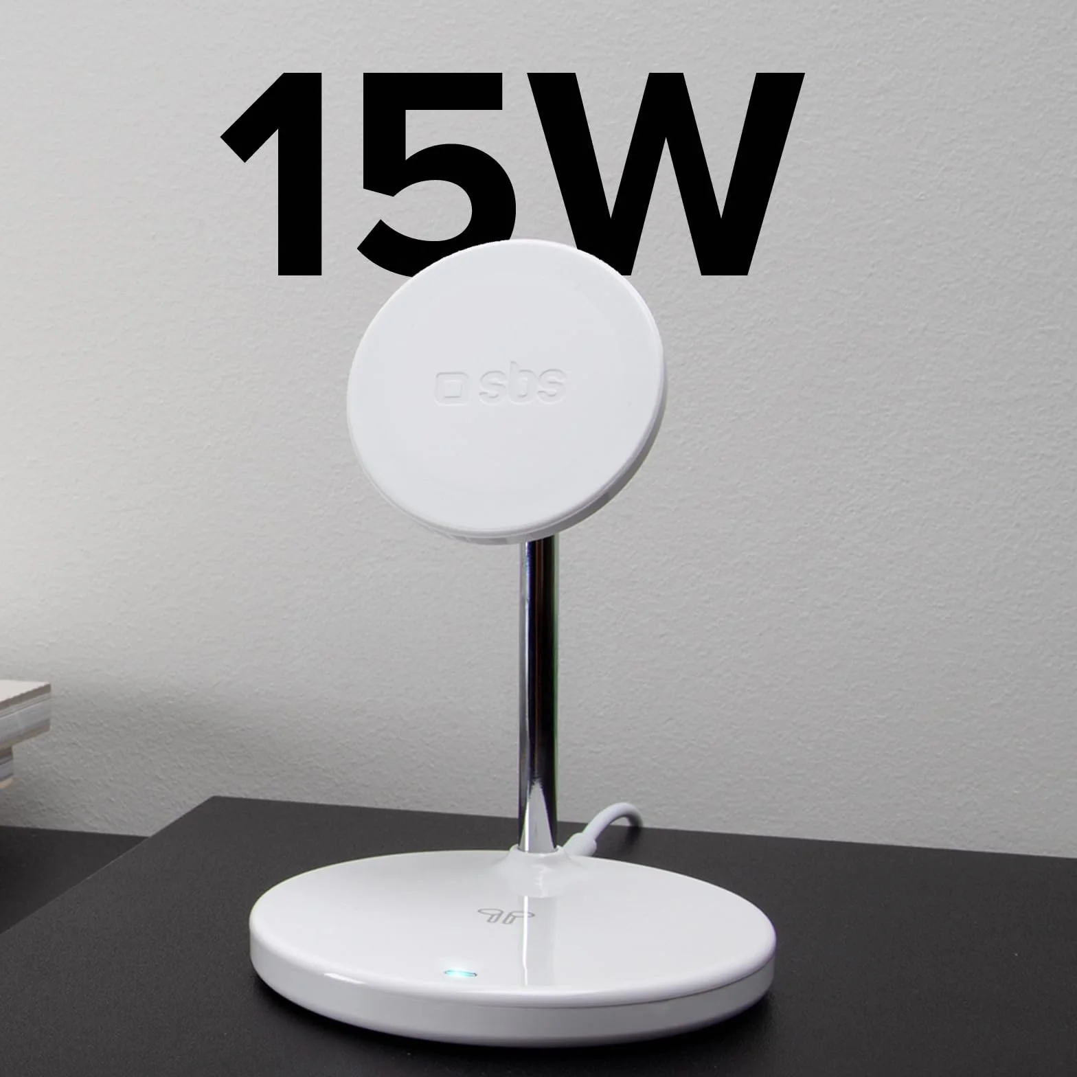 SBS Stacja Ładowania Bezprzewodowego 2w1 15W MagSafe Magnetyczne Smartfon Słuchawki Biały