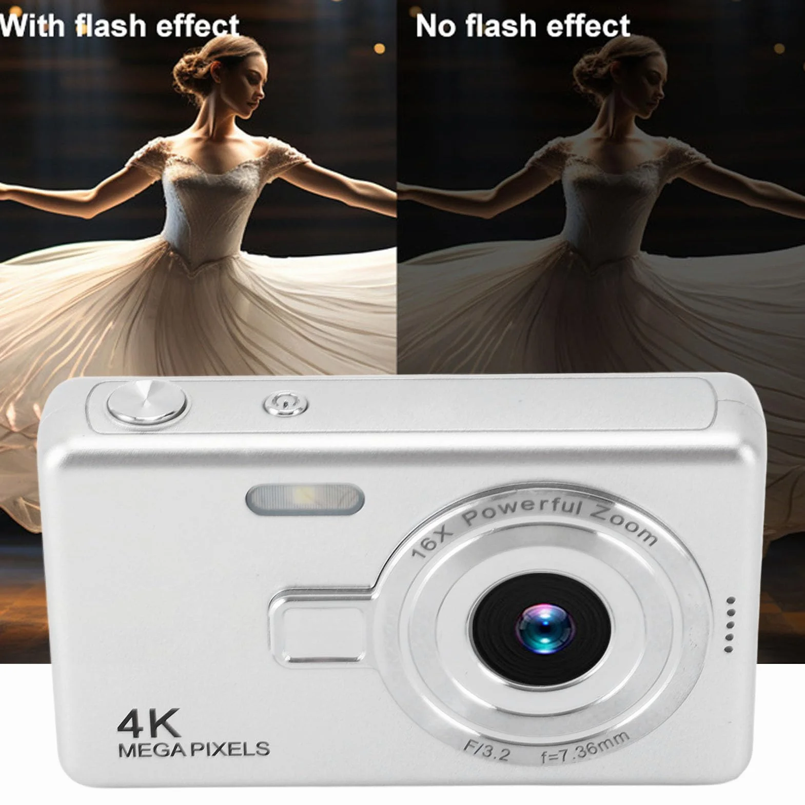 Aparat Cyfrowy 1080P FHD 50 MP 16-krotny Zoom Cyfrowy Ekran TFT 2,4 Cala Kompaktowy