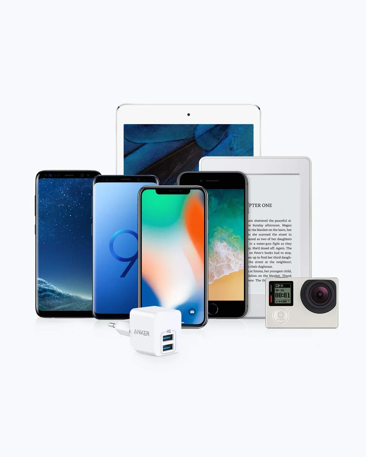 Anker PowerPort Mini podwójna ładowarka ścienna, 2 sztuki, bardzo kompaktowa ładowarka USB, moc 2,5 A do iPhone XS/XS Max/XR/X/8/7/6/Plus, iPad Pro/Air 2 / Mini 4, Samsung i wielu innych