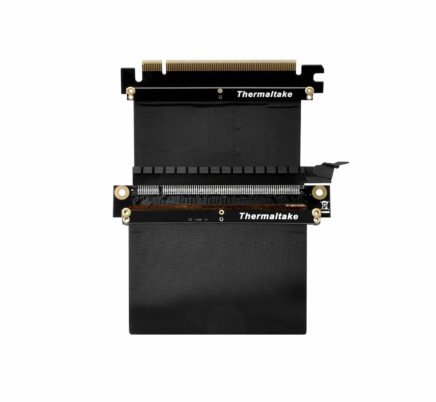 Thermaltake PCI-E 3.0 Gaming PC Modding X16 Riser elastyczny kabel ulepszony, 2 lata, osłona ekranująca EMI, czarny 200 mm AC-053-CN1OTN-C1