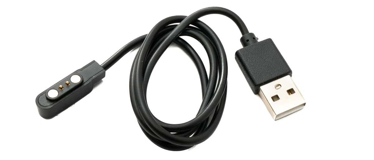 System-S Kabel USB 2.0 60 cm kabel do ładowania do Kospet Tank T2 Smartwatch adapter w kolorze czarnym
