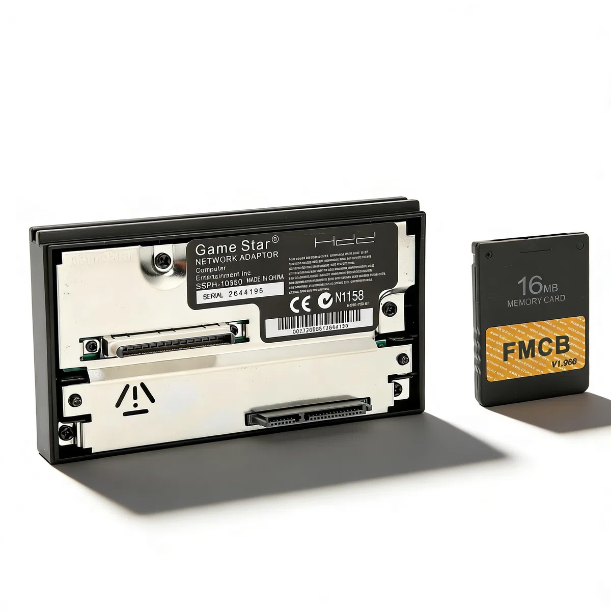 Adapter Sieciowy Interfejsu SATA, do Konsoli do Gier, z 16 MB Karty Pamięci FMCB V1.966 McBoot, Adapter Dysku Twardego HDD, Plug And Play, Ochrona Przed Zakłóceniami