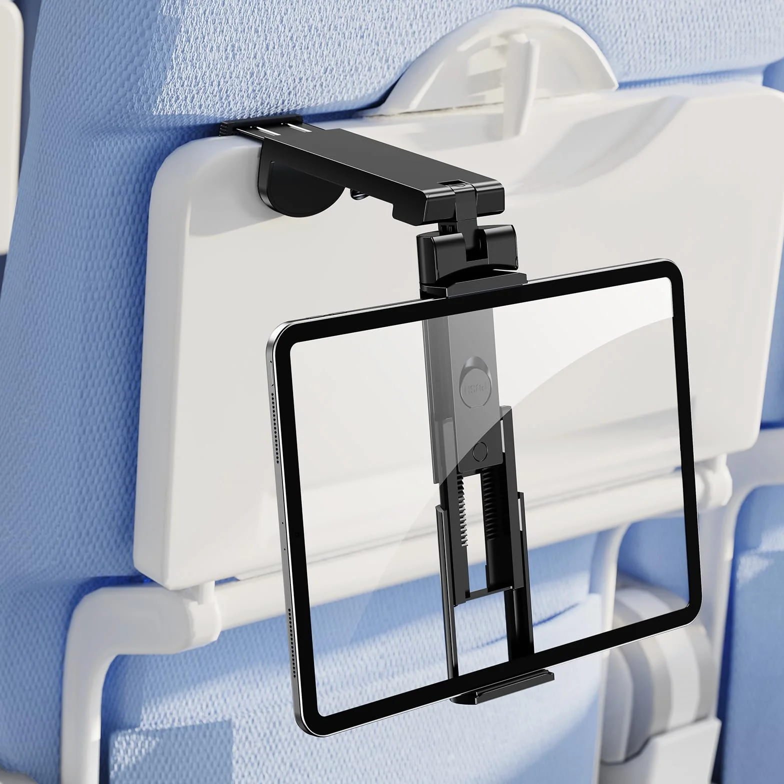 Podstawowy uchwyt na tablet Airplane do podróży, uniwersalny uchwyt na tablet bez użycia rąk, obracany o 360 stopni, podróżny niezbędny stojak na tablet na stół, do domu, kuchni, biura, na