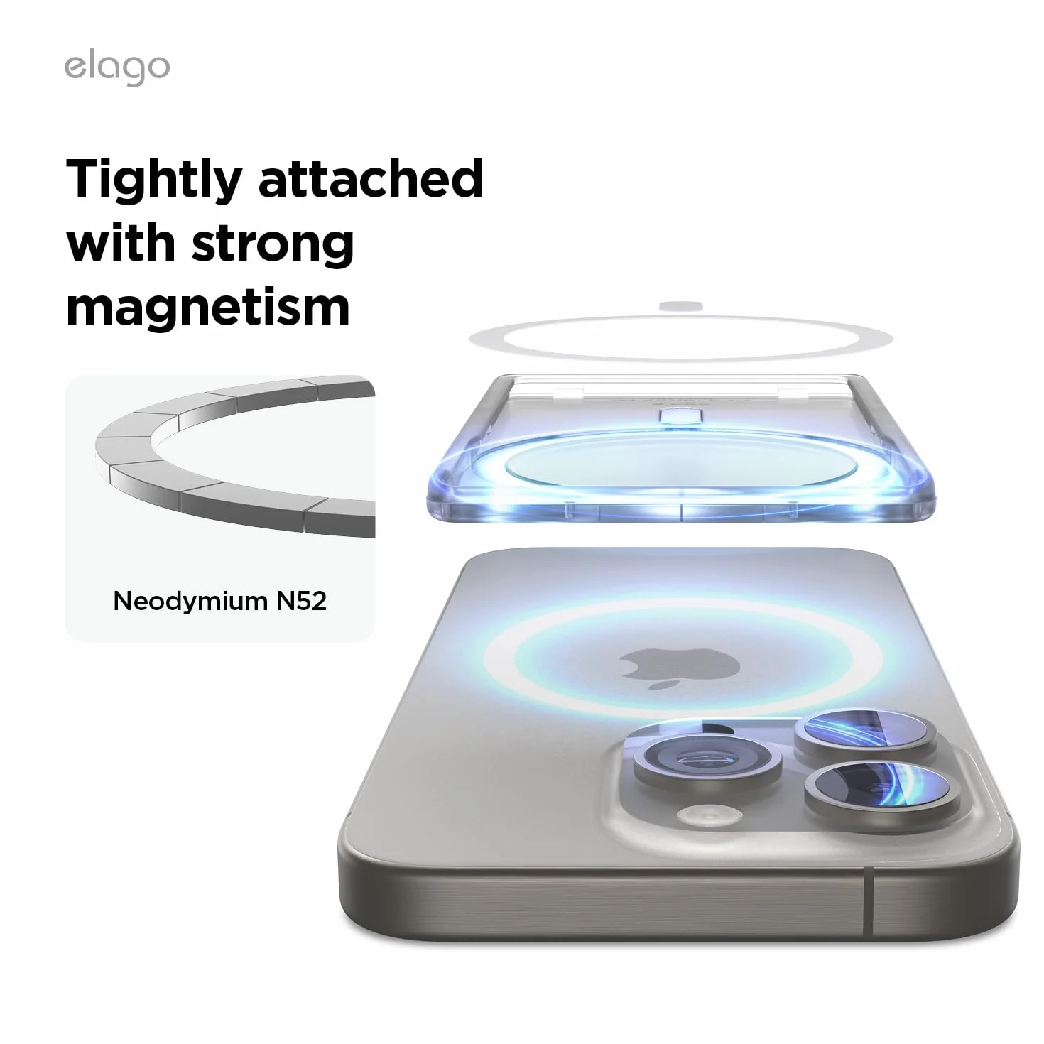 elago Przezroczyste magnetyczne etui na karty kompatybilne z MagSafe dla iPhone 17/16/15/14/13/12 Series - bezpieczny portfel na telefon, trwała konstrukcja PC, ochrona przed uszkodzeniami