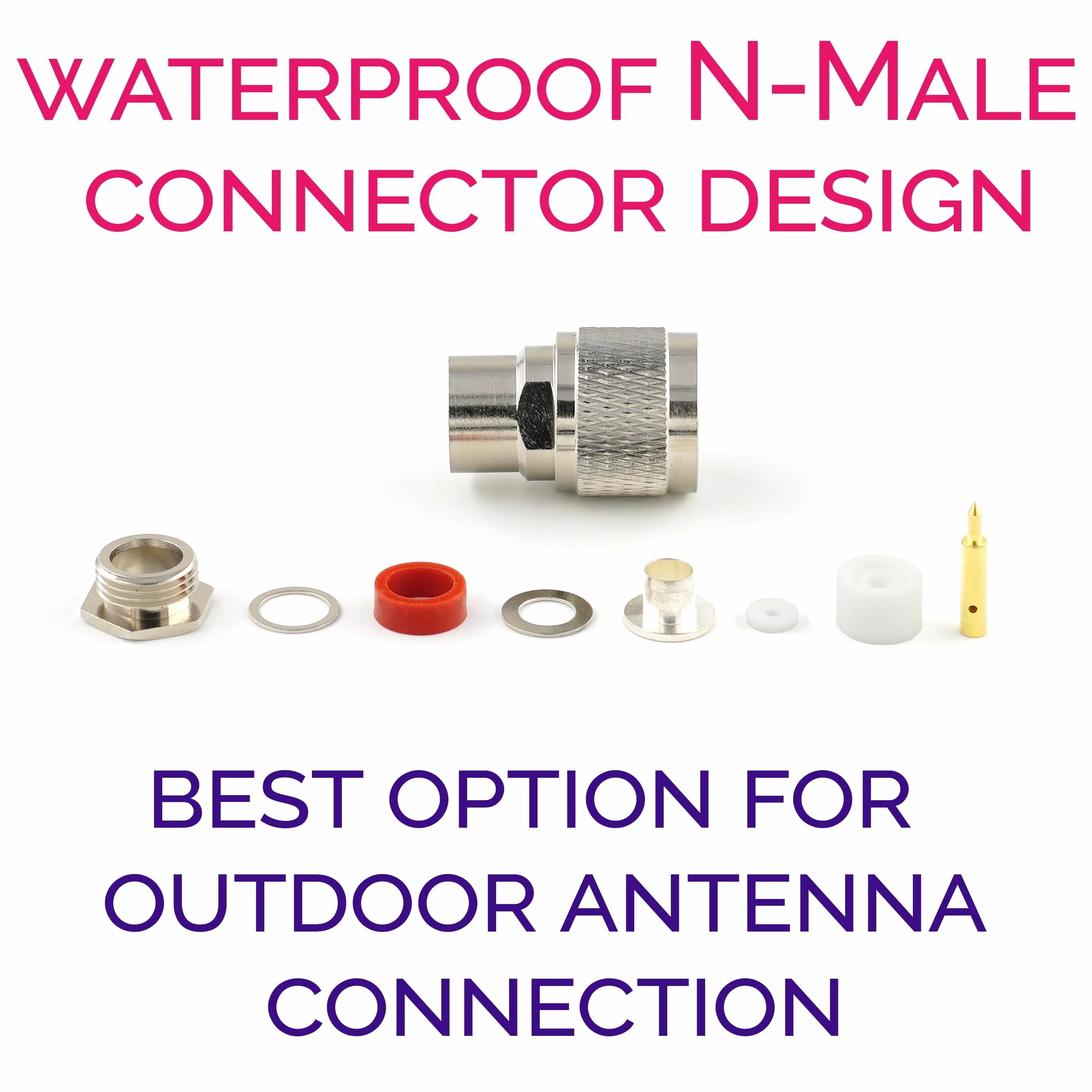 N Male to SMA Male Coaxial Cable 10m 50ohm 5D-FB Waterproof N to SMA Ø7.5mm Extension Ultra Low Loss Coax Cable for LTE CDMA GSM DCS 3G 4G 5G Mobile Signal Router Antenna