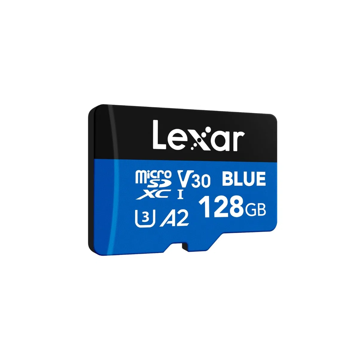 Lexar Niebieska karta micro SD 128 GB, odczyt do 160 MB/s, karta microSDXC UHS-I, klasa 10, U3, V30, A2, wideo Full-HD i 4K, szybka karta pamięci do smartfonów, tabletów, kamer sportowych