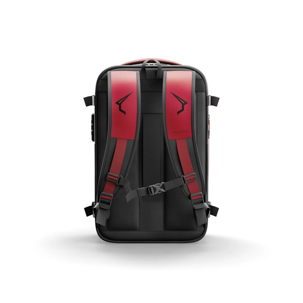 Diablo Chairs Plecak Próżniowy Backpack Air Wodoodporny Plecak Podróżny z Komorą Próżniową Rozszerzającą Pojemność Antywłamaniowy Zamek Kieszeń na Laptopa 32x52x18 cm Czerwony