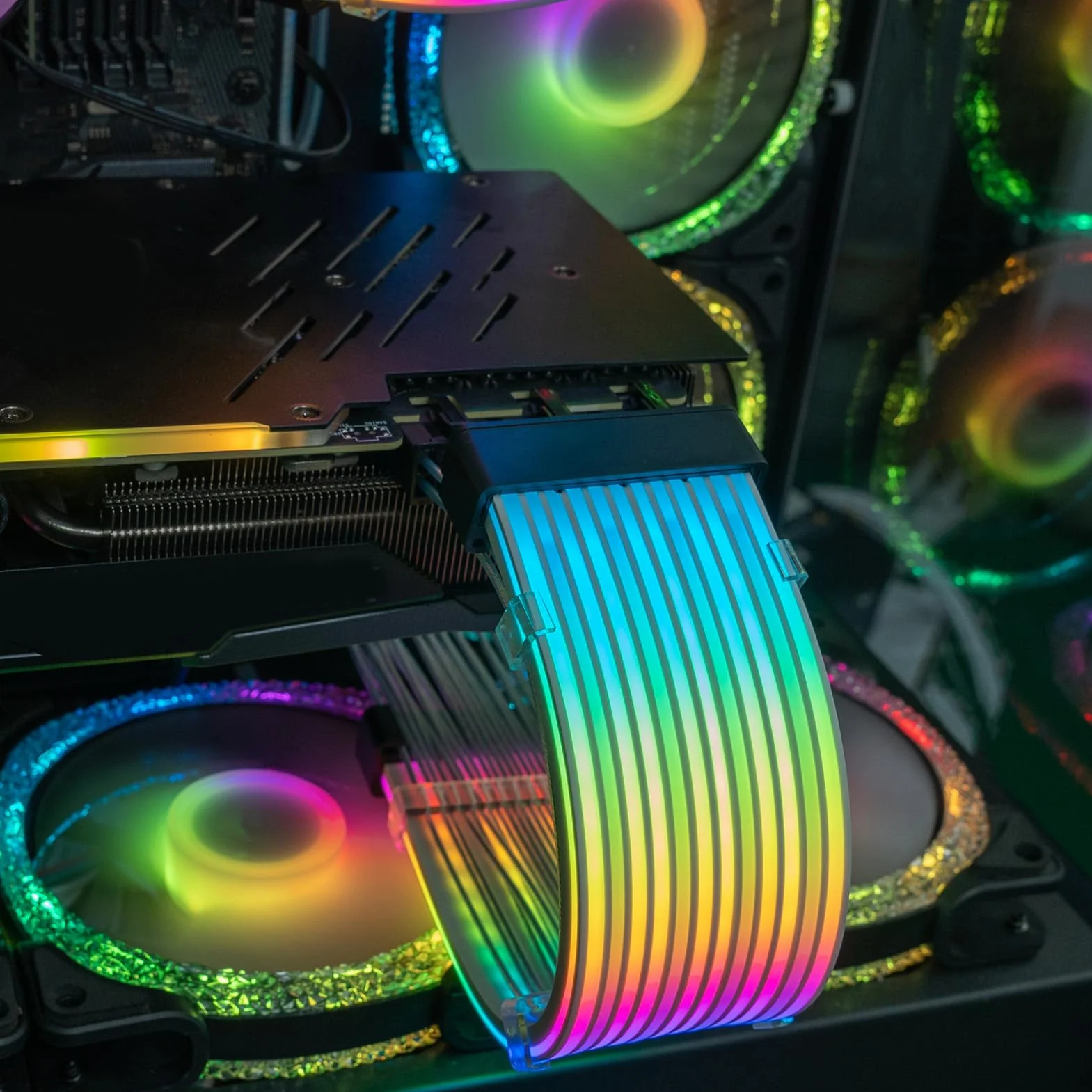 Kabel Przedłużający Zasilacza RGB ATX ARGB 24-pin 18AWG 5V 9,5 Cala