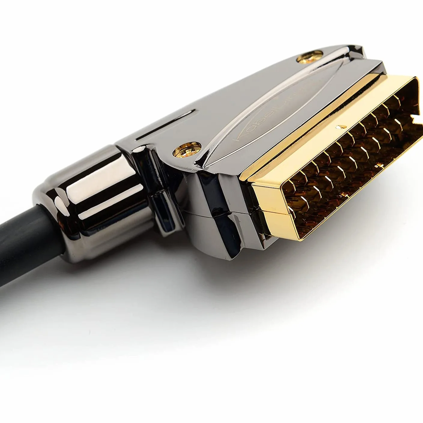 KabelDirekt – Przewód SCART 1,5m (21-pinowe złącze precyzyjne, kilkakrotne ekranowanie, Full HD) – PRO Series