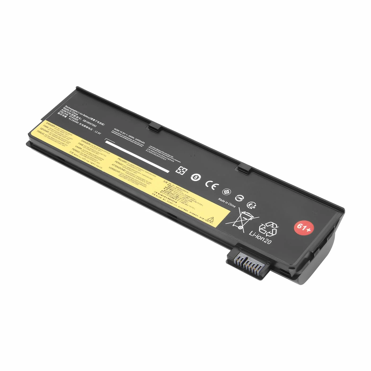 Exmate bateria do Lenovo ThinkPad A475 A485 TP25 P51S P52S T470 T480 T570 T580 10,8 V 4400 mah