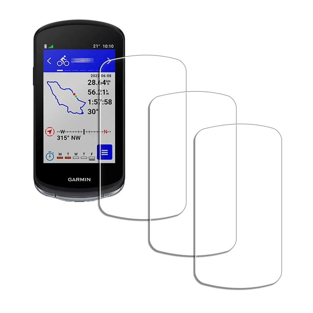 iDaPro Folia ochronna do Garmin Edge 1040/1040 Solar, Szkło hartowane 9H | 3-szt. + pudełko ABS. Twardość 9H, odporne na rysy, bez bąbelków, HD, antyodciskowe, łatwy montaż.