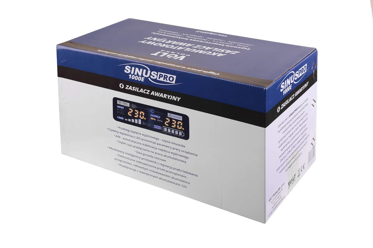 Zasilacz awaryjny SINUS PRO 1000 E 12/230V (700/1000W)