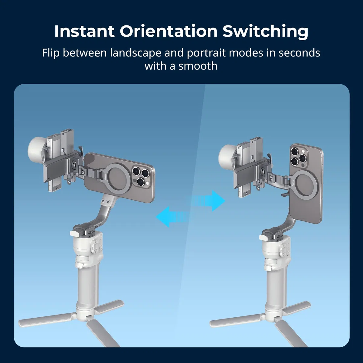 SMALLRIG Metalowy uchwyt na telefon z płytą bazową do Arca-Standard, kompatybilny z DJI RS 4 Mini, uchwyt na telefon z mocowaniem na zimną stopkę. - 5339