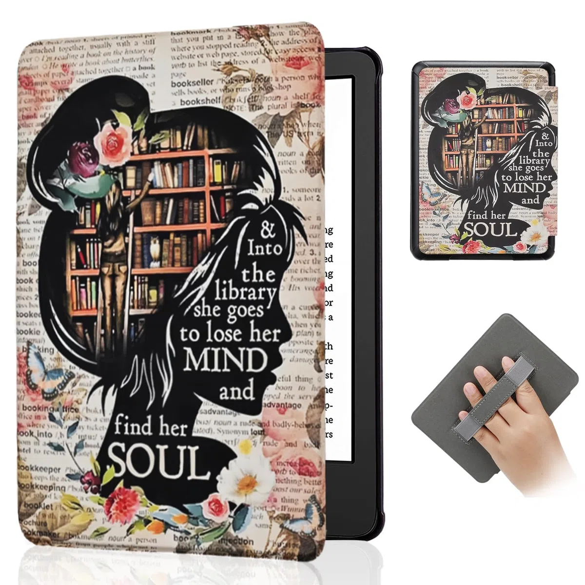 SCSVPN Etui na 15.2 cm Kindle 10. generacji (wydanie 2019, model nr. J9G29R) – smukłe, lekkie, wysokiej jakości etui ze skóry PU z paskiem na rękę, automatyczne uśpienia/budzenie, nie pasuje do