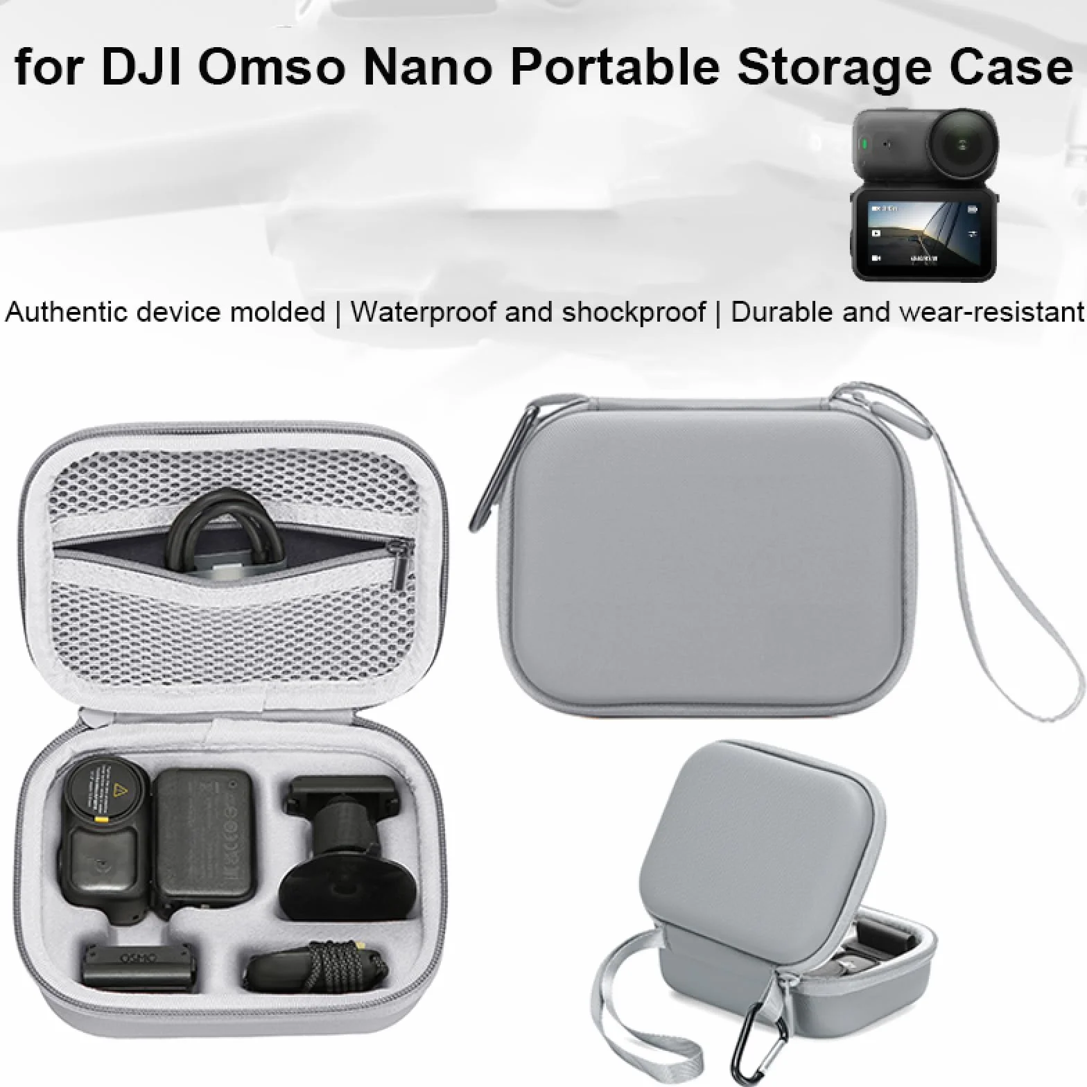 Przenośna mini torba do przenoszenia DJI Osmo Nano, wodoodporna torba do przechowywania PU, ochronna torba podróżna, kompatybilna z akcesoriami DJI OSMO Nano