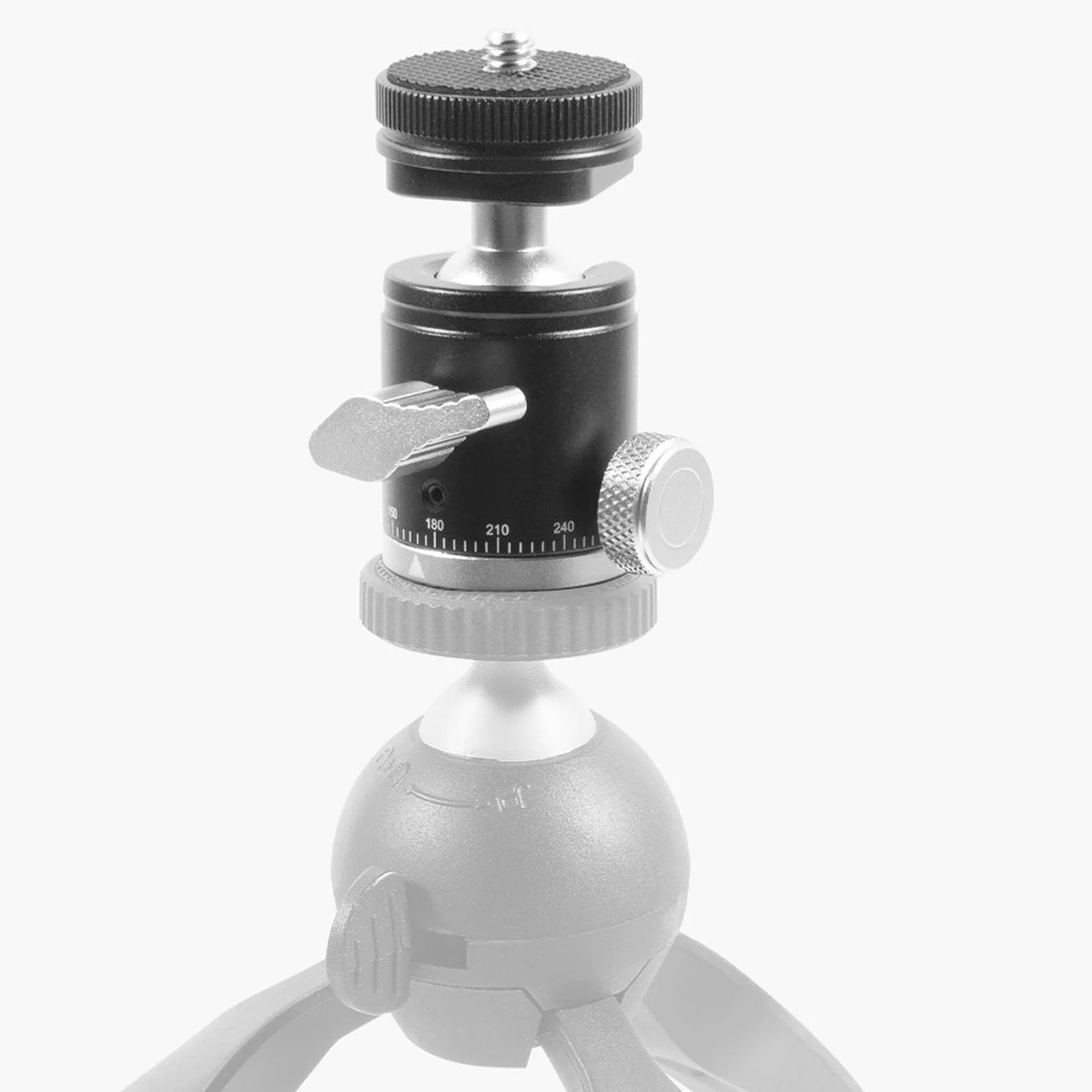 Mini Głowica Kulowa, Obracana o 360° Głowica Kulowa ze Statywem do Aparatu ze śrubą 1/4 Cala do Mocowania Zimnego Buta, do Telefonu Komórkowego Uchwyt Mikrofonu na żywo Mała