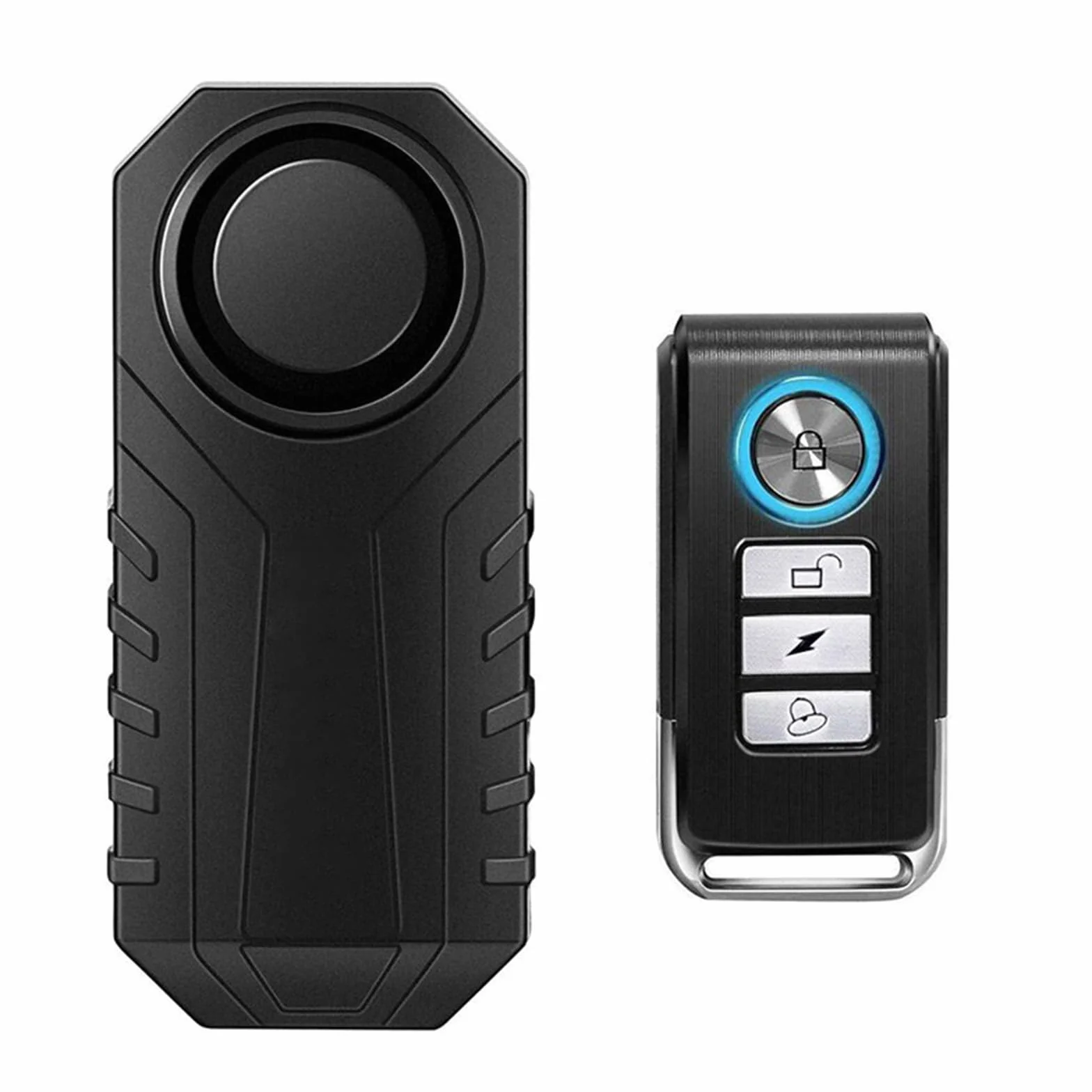 Alarm rowerowy, radiowy, antykradzieżowy, antywłamaniowy, czujnik ruchu, wodoszczelny, z pilotem zdalnego sterowania, do roweru, motocykla, samochodu, skutera, drzwi, okien, okien, 113 dB,