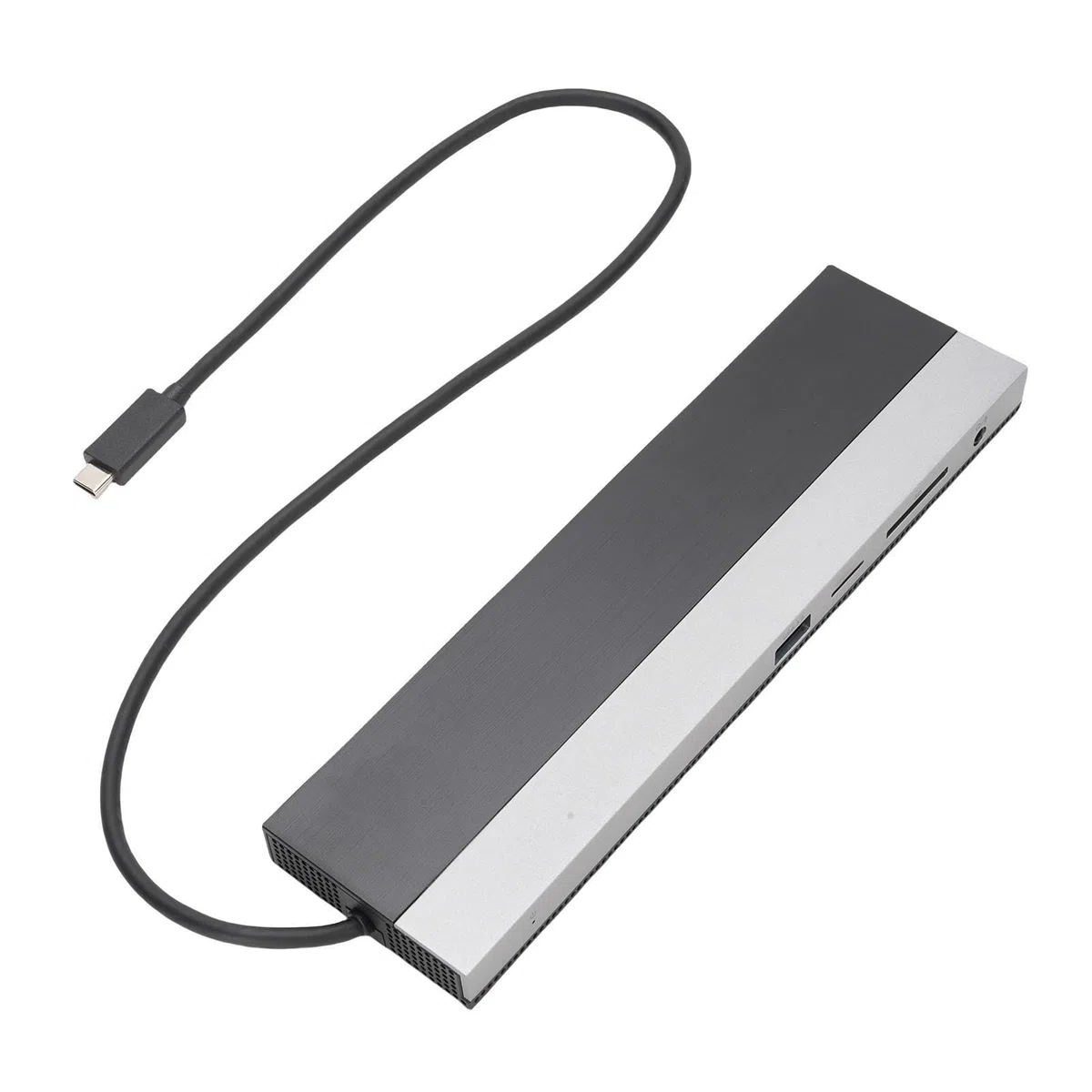 Naroote Stacja Dokująca USB C z Potrójnym Wyświetlaczem 12 w 1, Adapter Typu C, Koncentrator ze Stopu Aluminium z Portami USB 3.0, VGA, DisplayPort, RJ45 i 5 Gb/s, Idealny do Multimediów