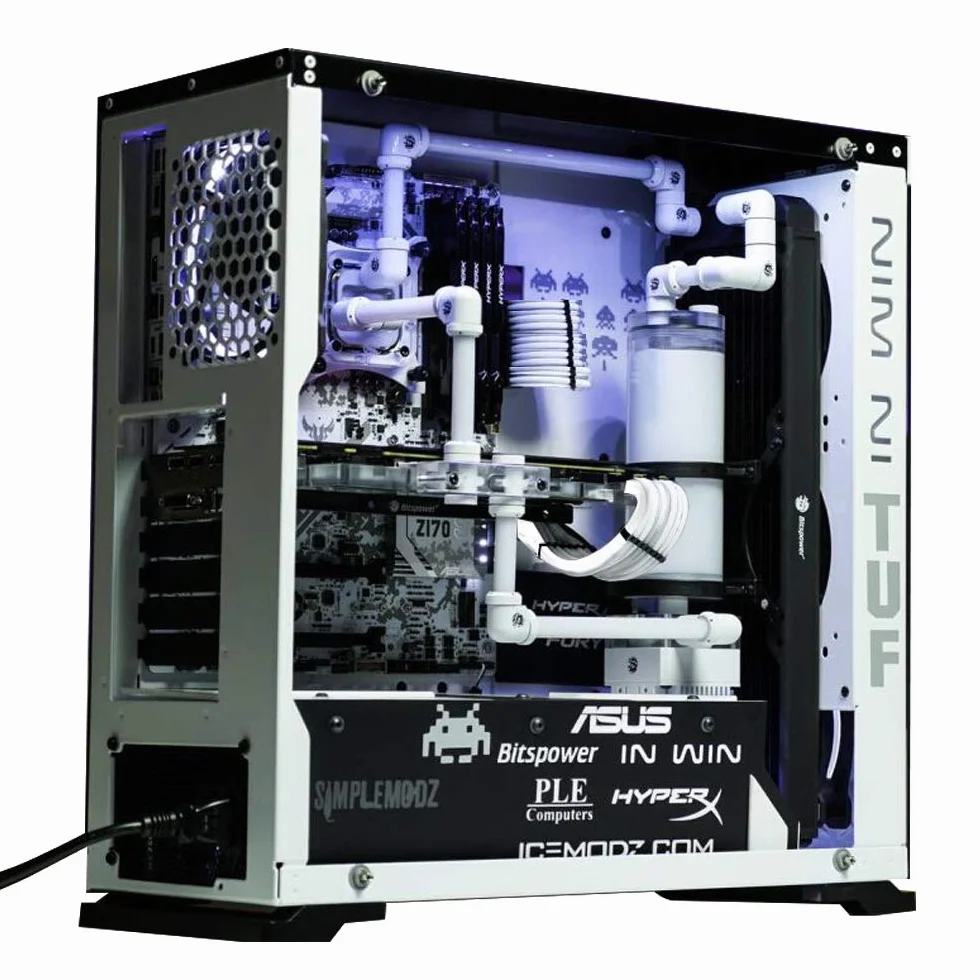 J&D ATX kabel zasilający, 6 opakowań ATX Sleeved Cable - zestaw przedłużający kabel, 18AWG 30 cm, przedłużenie kabla do zasilania 24-pinowe, 8 pinów, 6 P (4+4) pin (6+2) P, przedłużenie kabla PSU z