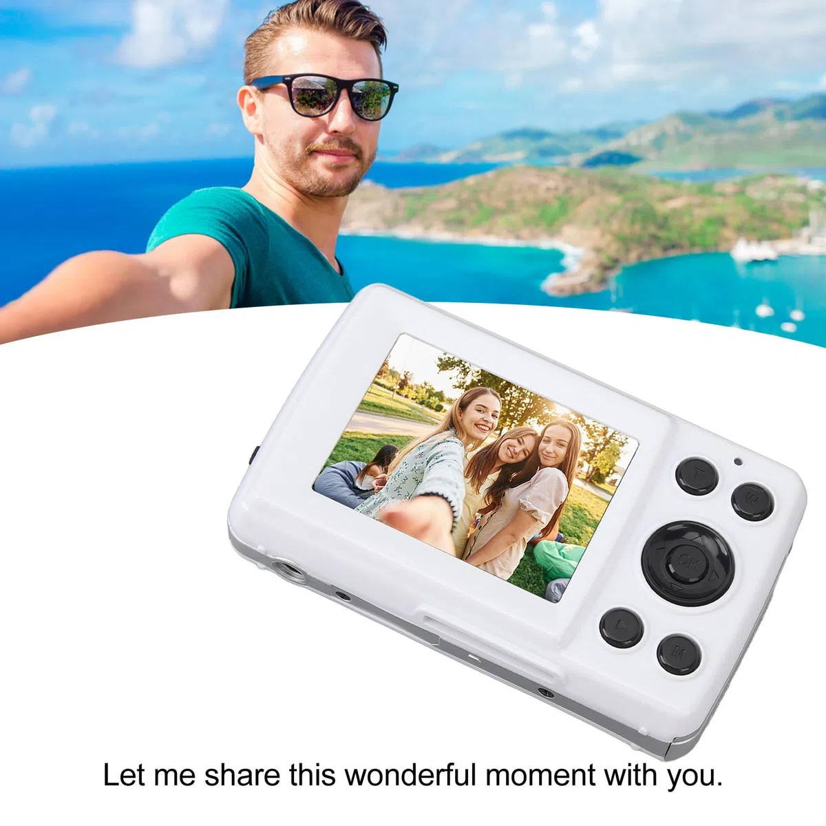 Aparat Cyfrowy, Kieszonkowy Aparat Kompaktowy HD 16MP 1080P z Ekranem 2,4 Cala, Autofokusem z 16-krotnym Zoomem, funkcją Anti Shake, przenośną kamerą do Vlogowania, dla Chłopców,