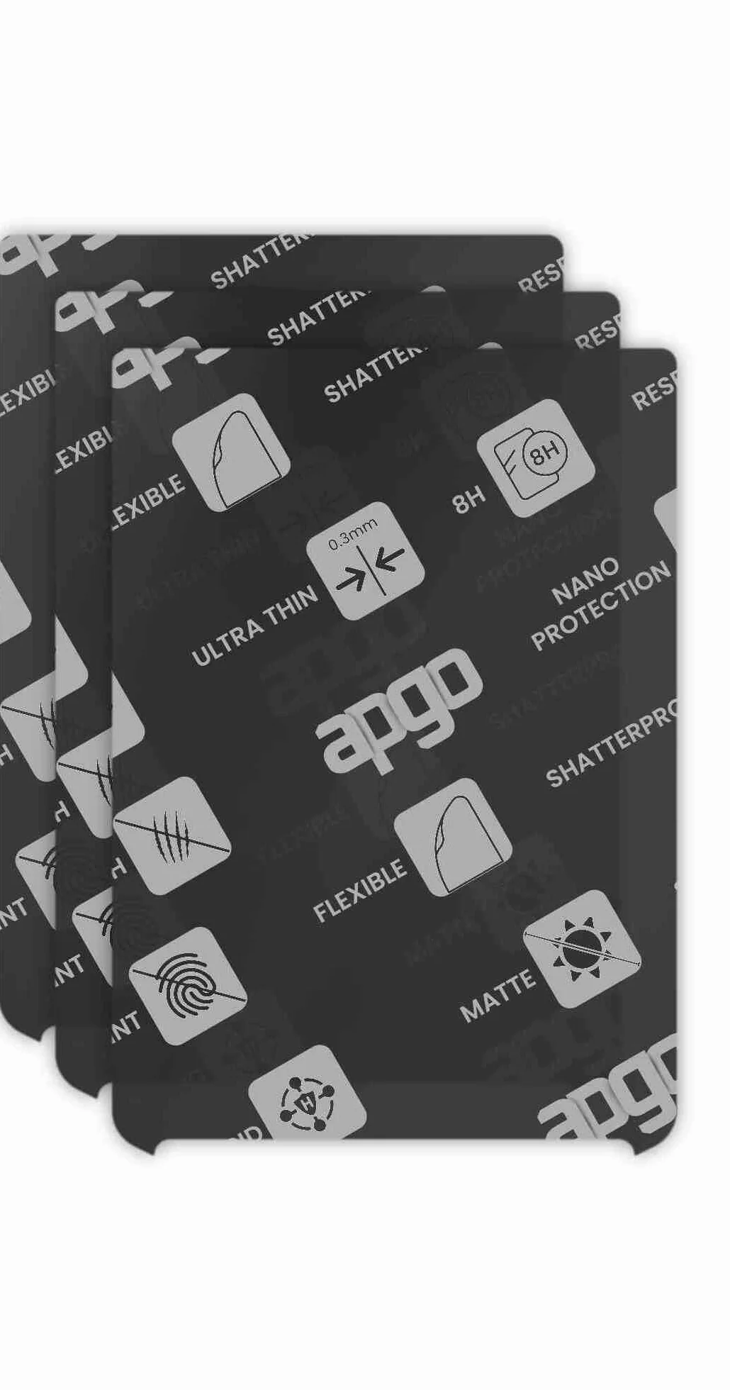 3x apgo MATTE Hybrydowe MATOWE szkło ochronne do POCKETBOOK InkPad Color 3, elastyczne szkło nano, doskonała alternatywa dla szkła hartowanego, odporne na zarysowania, pełny klej