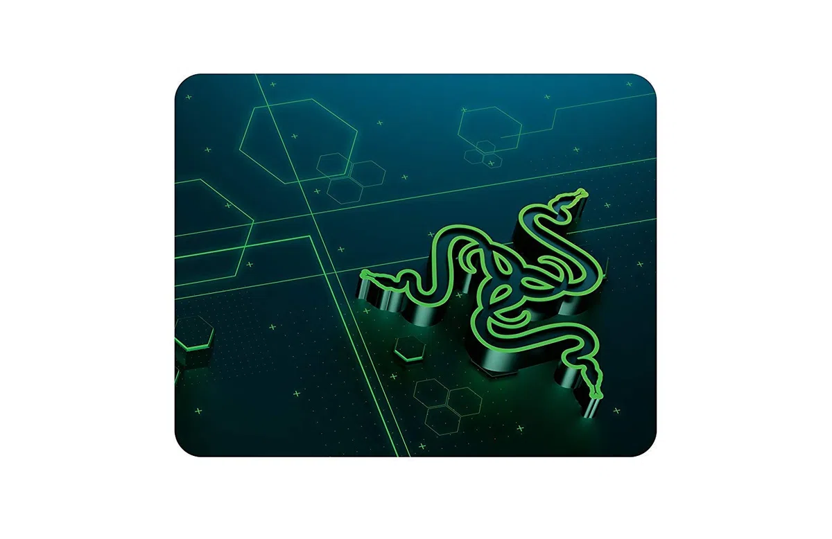 Razer Goliathkäfer – przenośna podkładka pod mysz gamingowa do gry na wynos, tkanina, niebieska/zielona, mobilna