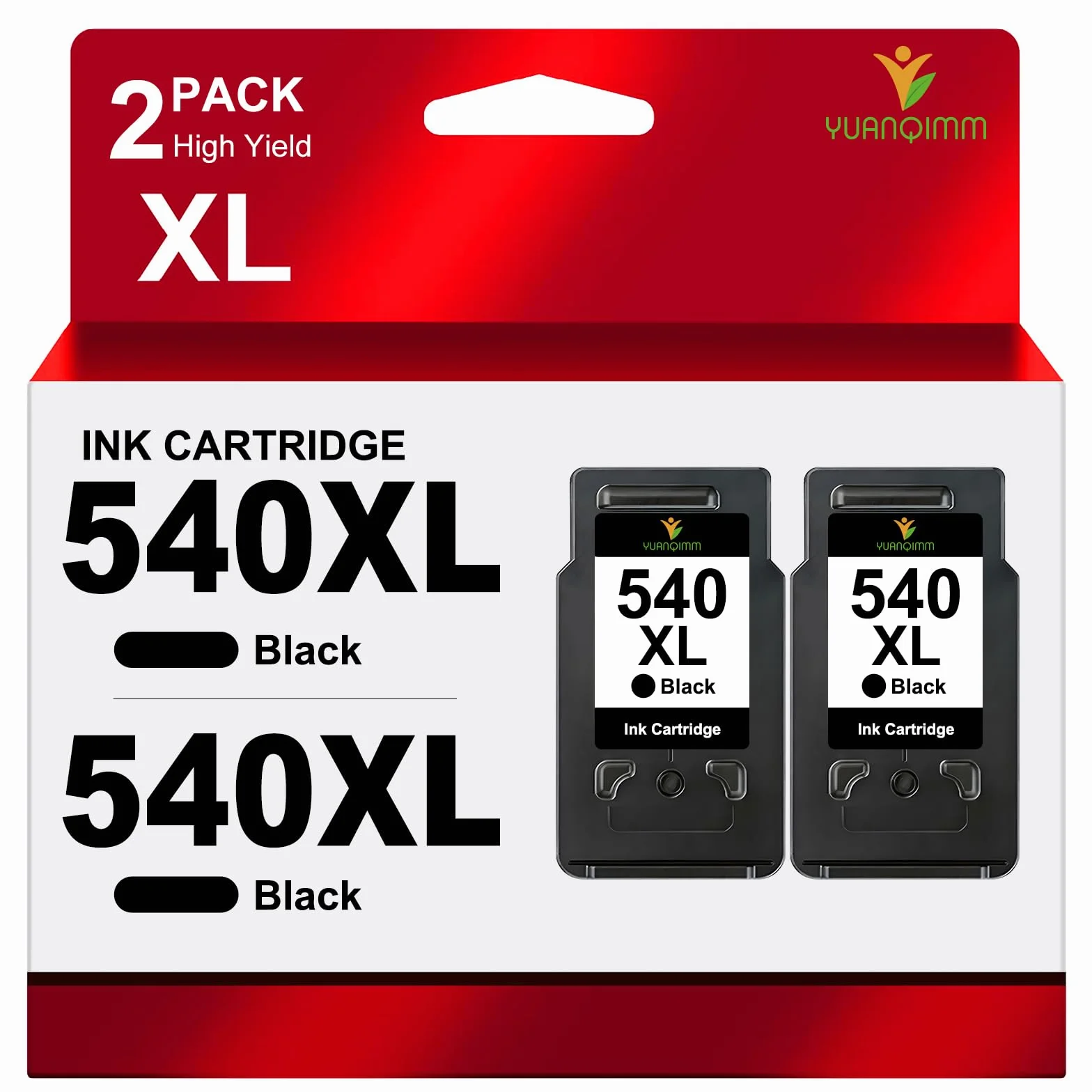 540XL Black PG-540XL Czarny Multipack Kompatybilny z drukarkami Canon 540 XL Czarny PG540 Czarny PG-540 do drukarek Canon TS5150 Pixma TS5151 MG3650 MG3550 MX535 MG3150 MG4250 (2 czarne