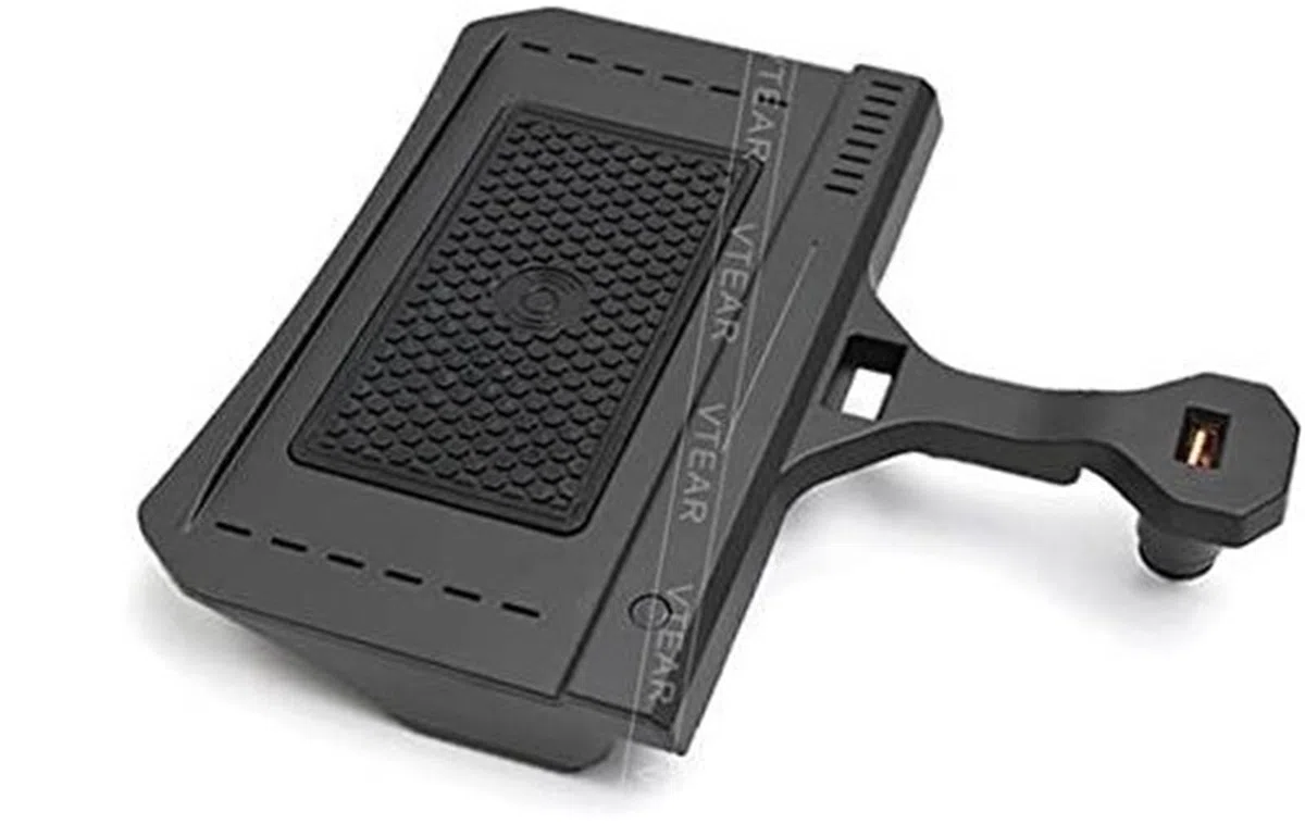 Ładowarka bezprzewodowa Vtear Car QI, do akcesoriów X5 G05 X6 Modyfikacja wnętrza 15 W Szybka płytka ładująca telefon 2019 2020 2021 Bezprzewodowa ładowarka samochodowa