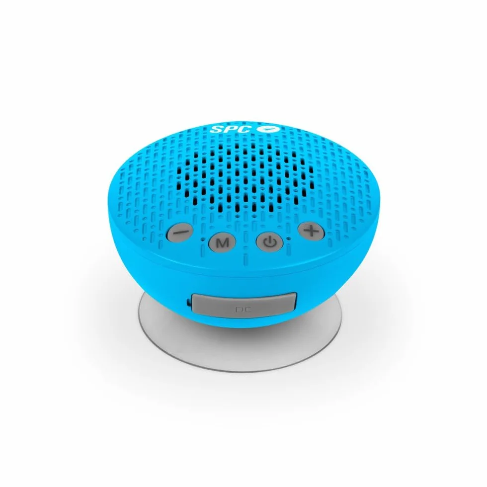 SPC Splash 2 Bezprzewodowy głośnik Bluetooth 5.0 do prysznica z przyssawką IPX5, radio FM, zestaw głośnomówiący, mikrofon, niebieski