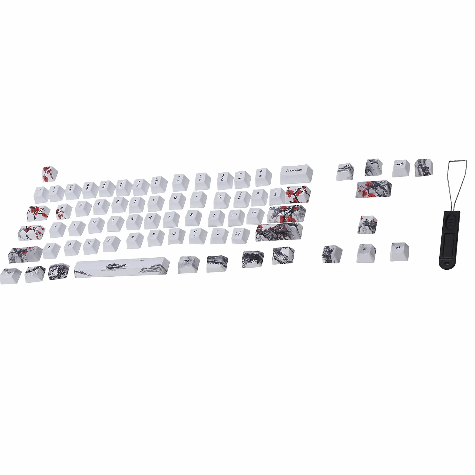 PBT Plum Blossom Keycap, Wangjiang Plum Blossom Keycap w stylu chińskim do klawiatur optycznych do klawiatur mechanicznych