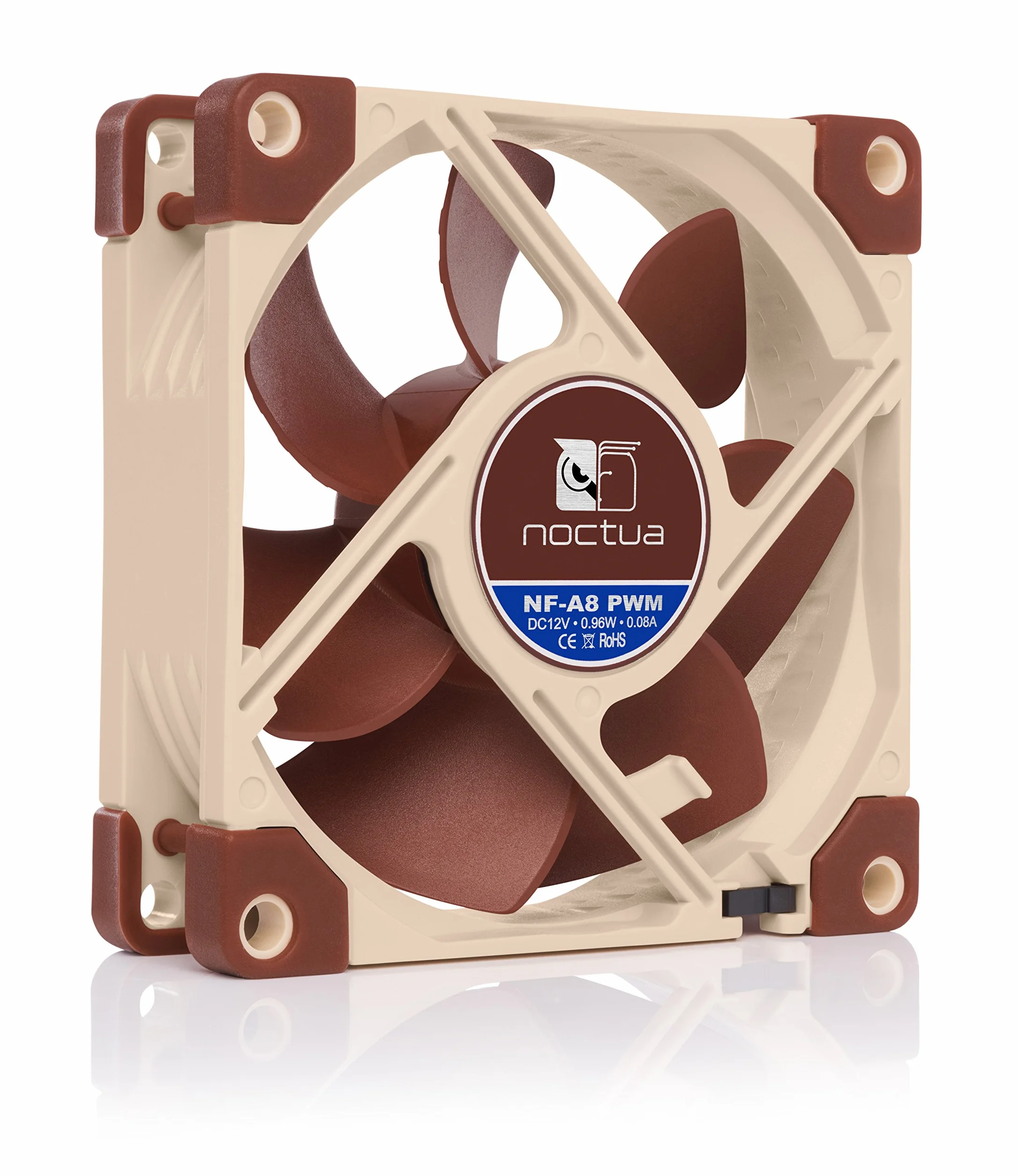 Noctua NF-A8 PWM, Cichy, 4-Pinowy Wentylator Klasy Premium (80 mm, Brązowy)