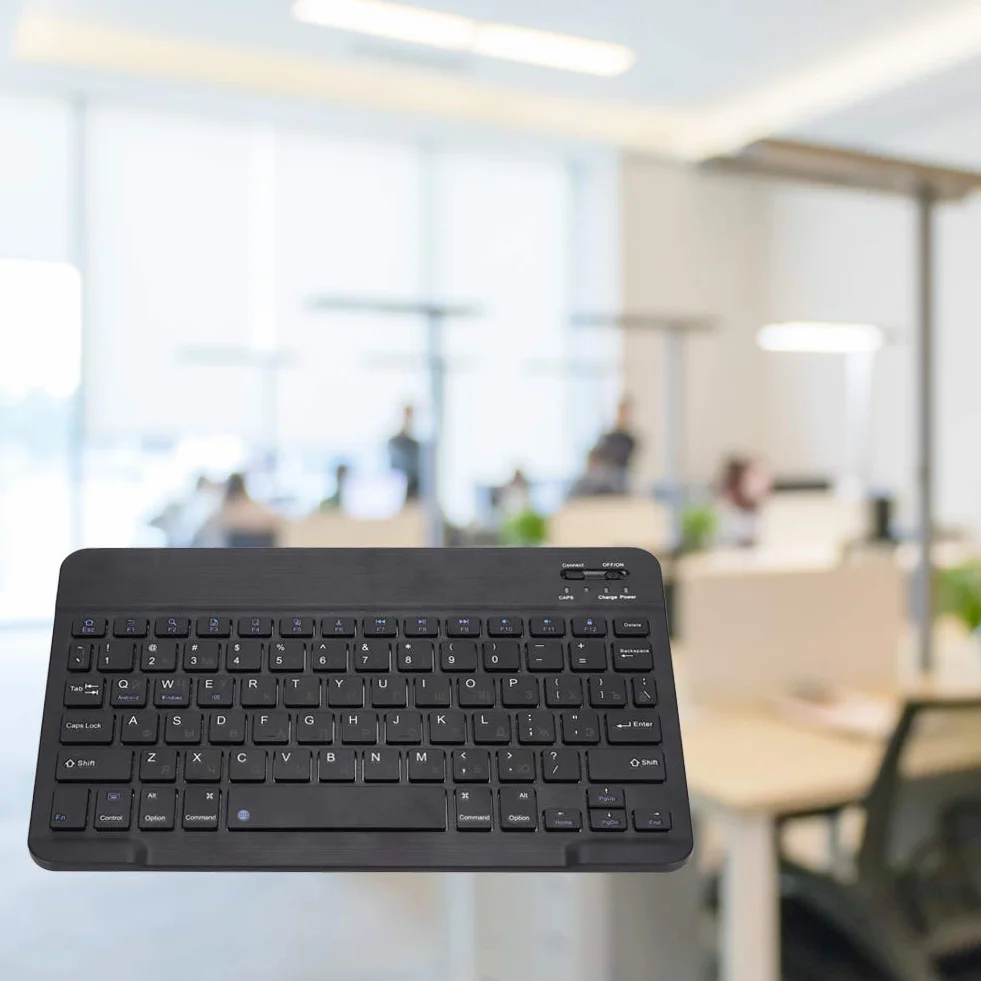 Bezprzewodowa klawiatura Bluetooth Mavis Laven, uniwersalna, przenośna, ultracienka, rosyjska klawiatura Bluetooth do tabletu, smartfona, kompatybilna z systemem iOS/Windows/Android, 25 cm