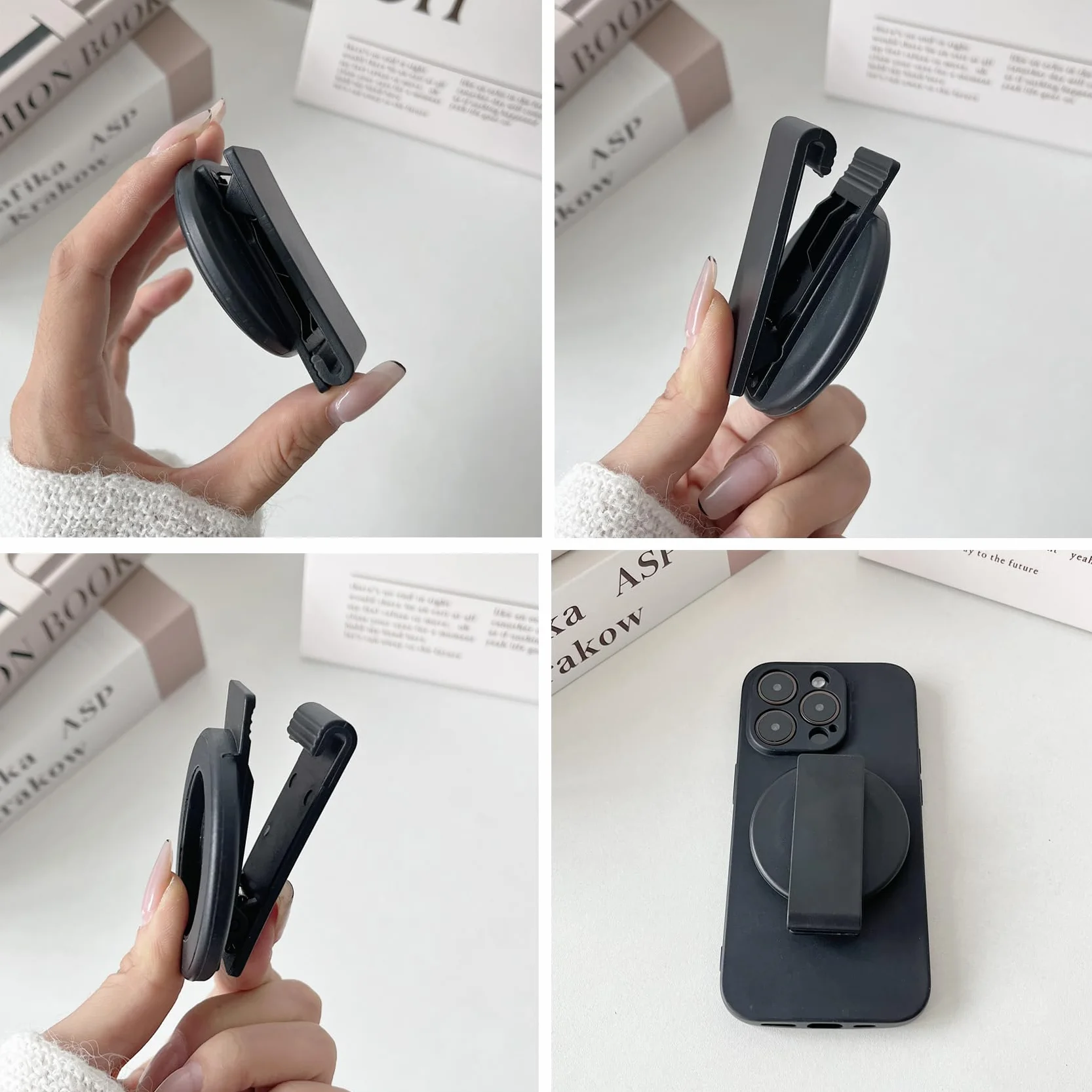 Magnetyczny uchwyt na pasek do telefonu Magsafe z paskiem zabezpieczającym