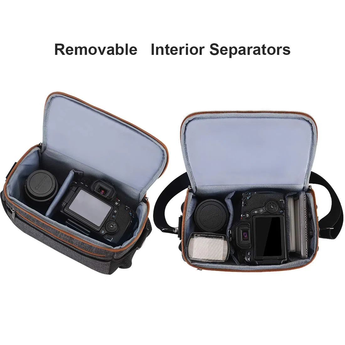 DOMISO SLR DSLR Kameratasche Wasserdicht Fototasche Grau
