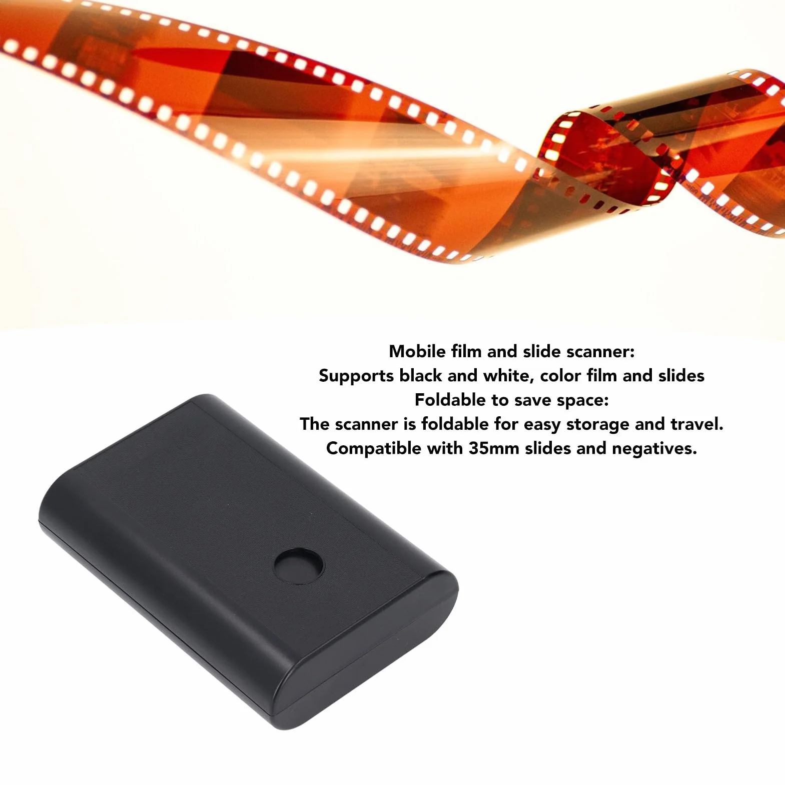 Mobilny Skaner Klisz, Składany Skaner do Slajdów i Negatywów z Podświetleniem, Skanowanie i Odtwarzanie Starych Filmów i Slajdów 35 Mm 135 Mm