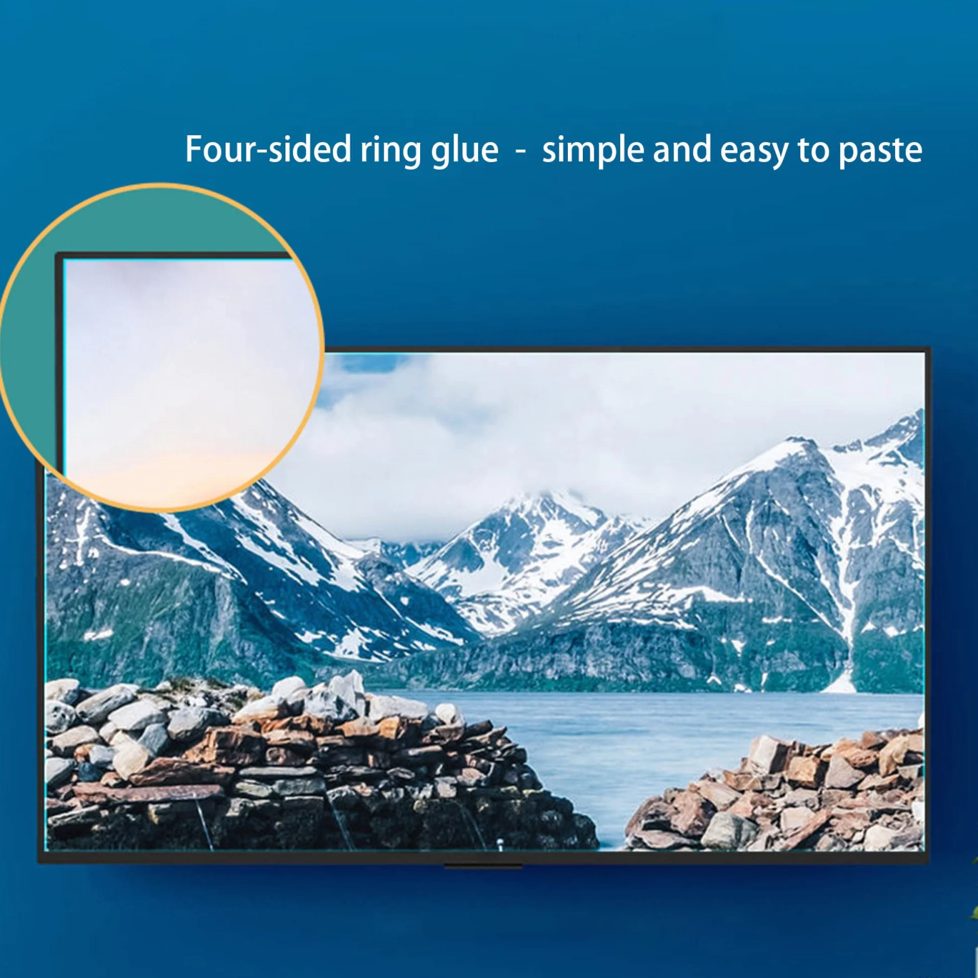 Folia ochronna na ekran do telewizora, matowa folia antyodblaskowa, ochrona przed niebieskim światłem, odporna na zarysowania, odciski palców, do LCD, LED, 4K OLED i QLED HDTV (94.0 cm 819