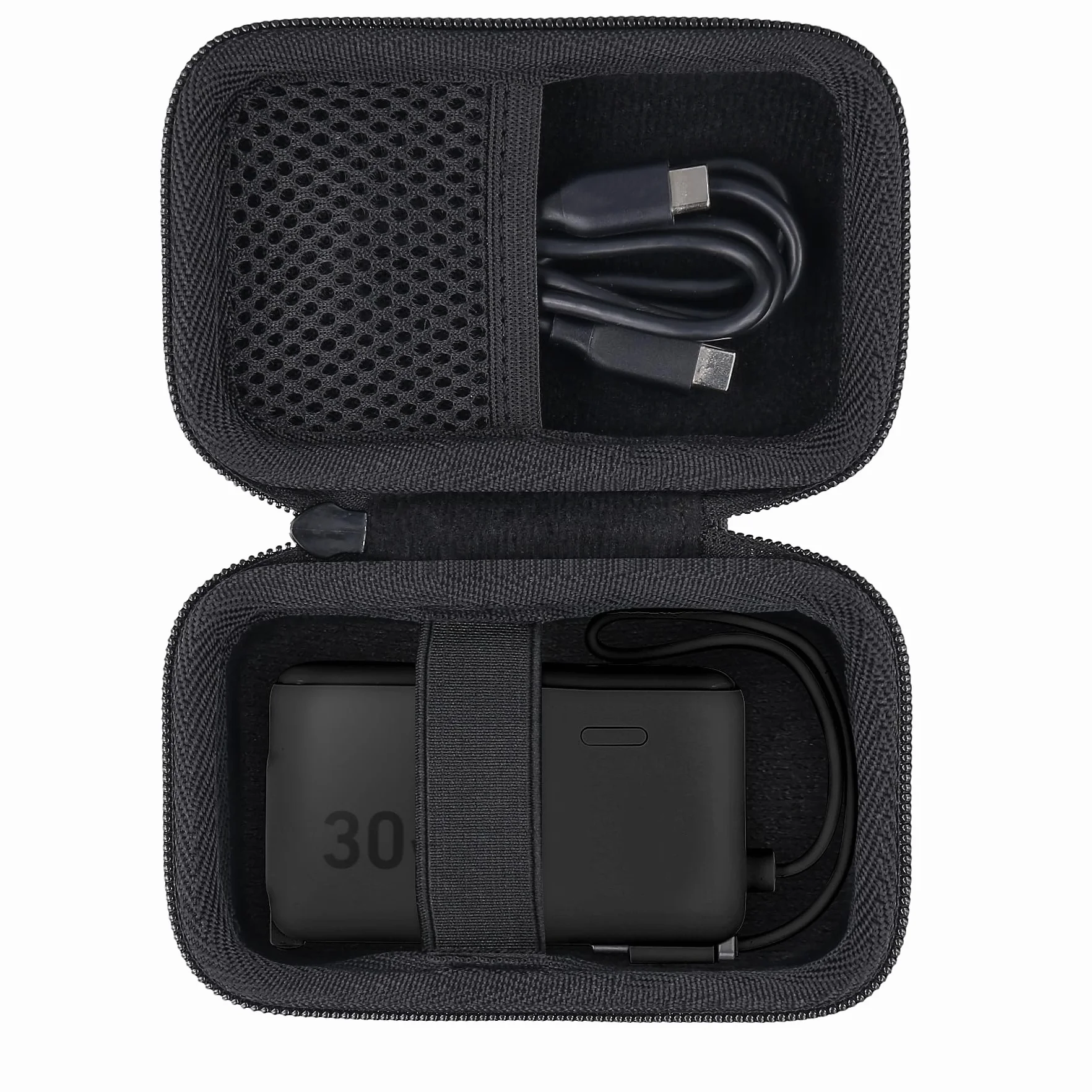 Khanka Zamienny twardy futerał do Anker Nano 30W Power Bank 10000 mAh, pokrowiec podróżny, czarny
