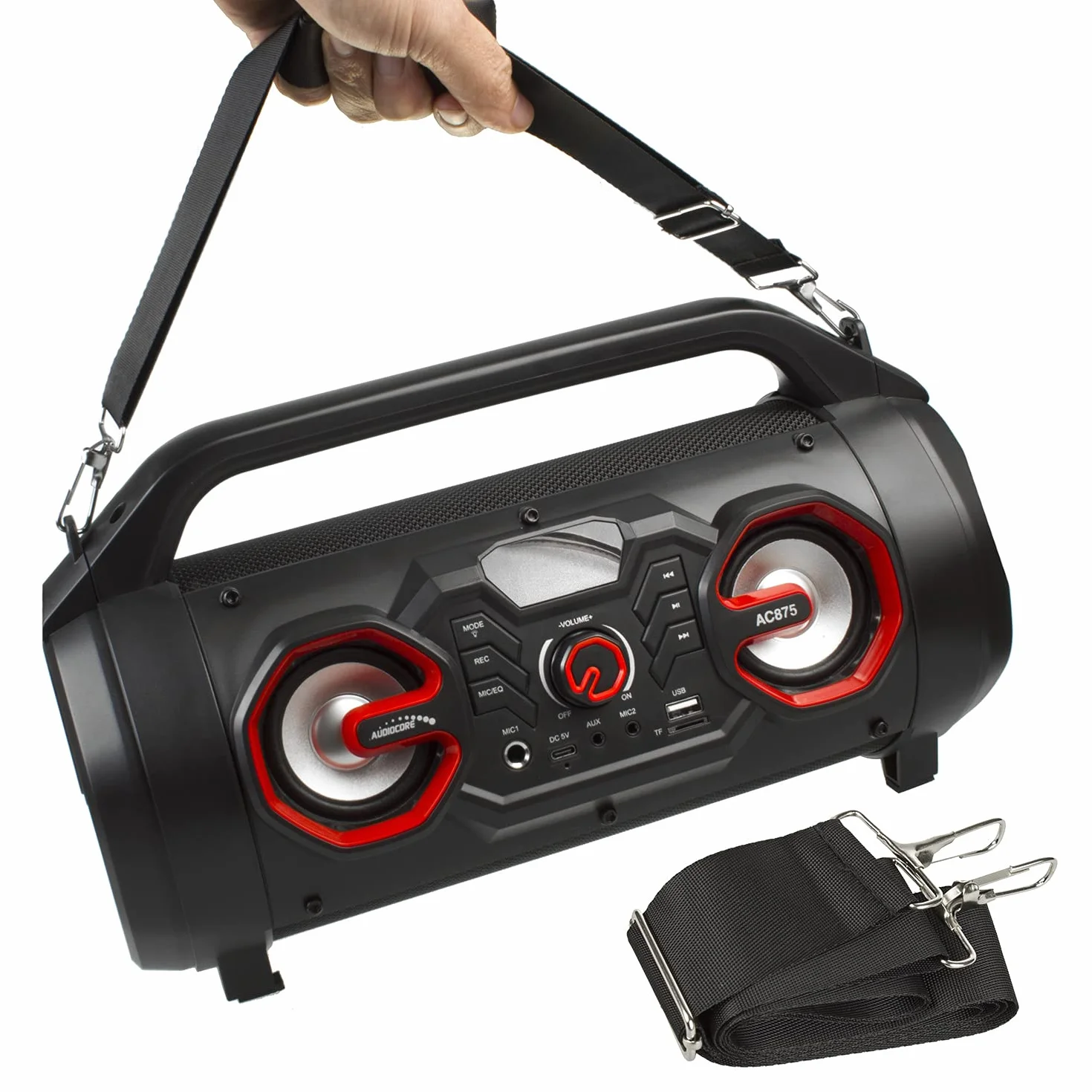 Audiocore AC875 Przenośny głośnik Bluetooth 5.0 Boombox 30W PX4 Odporny na zachlapania