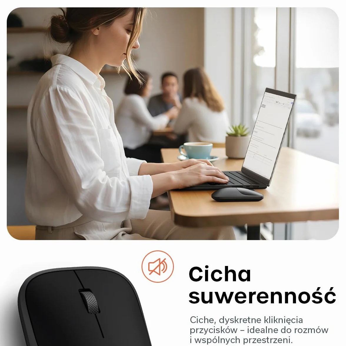 SATECHI Slim EX Mysz Bezprzewodowa, Bluetooth wielourządzeniowy i 2,4 GHz dla macOS, Windows, iPadOS i Android, Spokojne Kliknięcia, Anodowane Aluminium, Ładowanie USB-C – Gwiezdna szarość