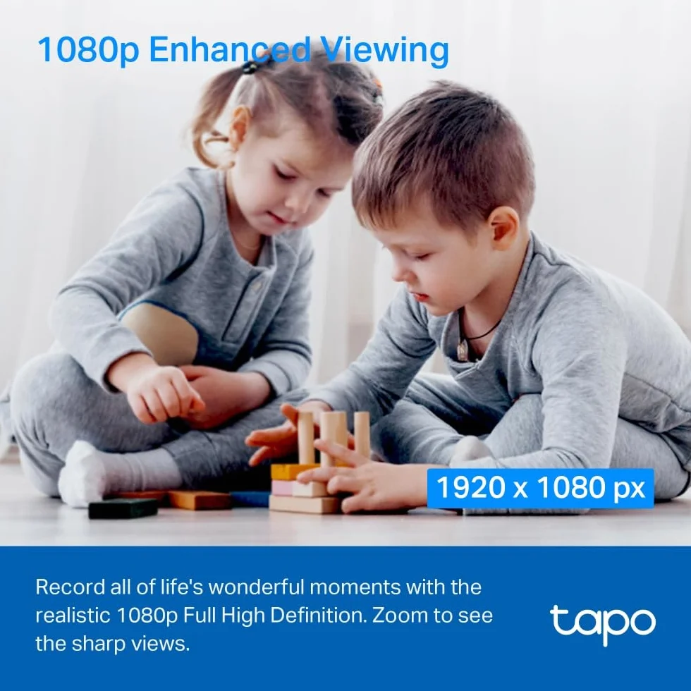 TP-Link Tapo C200C Obrotowa kamera Wi-Fi 1080p do monitoringu domowego z trybem nocnym i detekcją ruchu