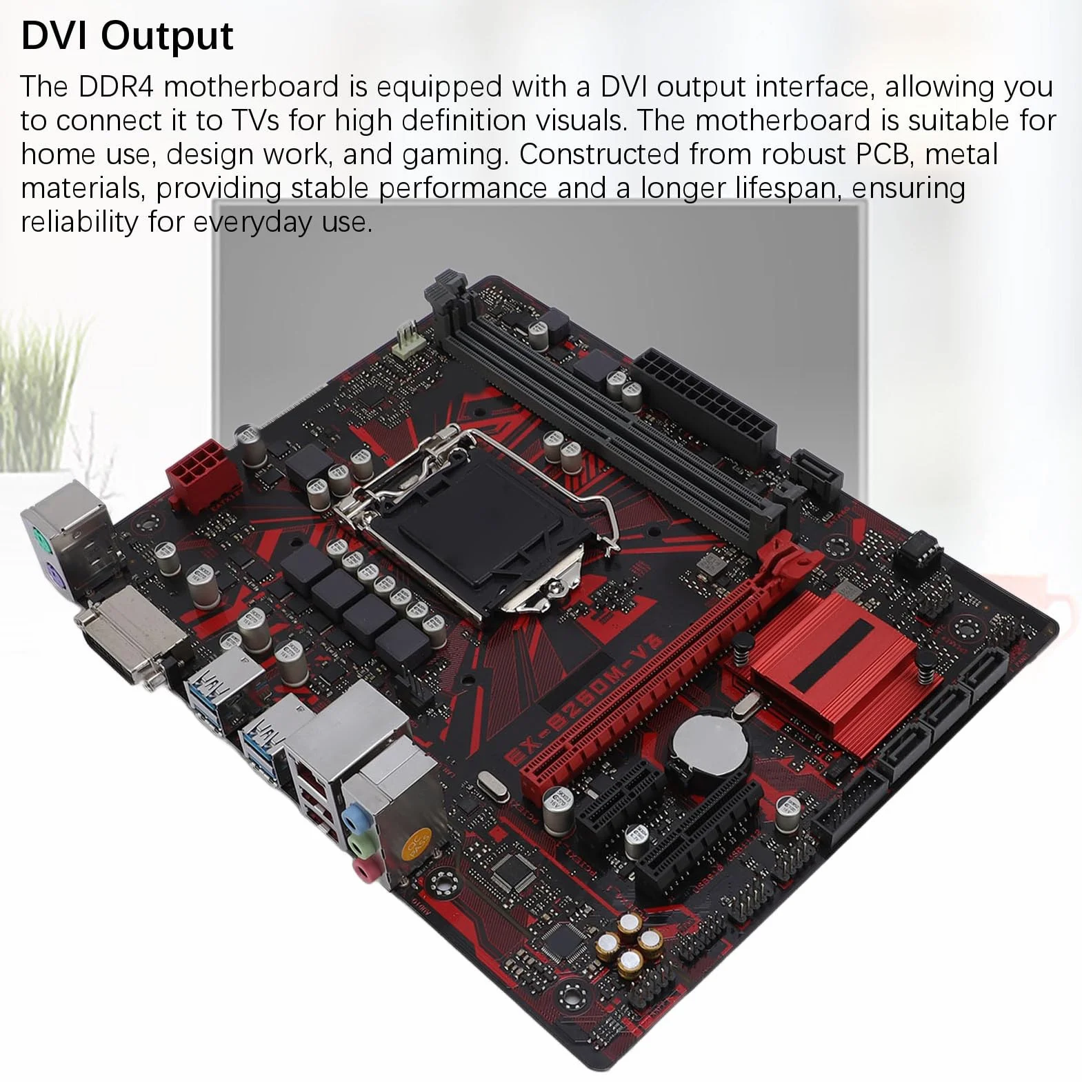 B250M V3 Desktop Płyta Główna, Płyta Główna Pulpitu Gier, Obsługa 2 Kanałowa DDR4 2400MHz PCI E 3.0, dla Procesora Procesora I7 I5 I3 14nm